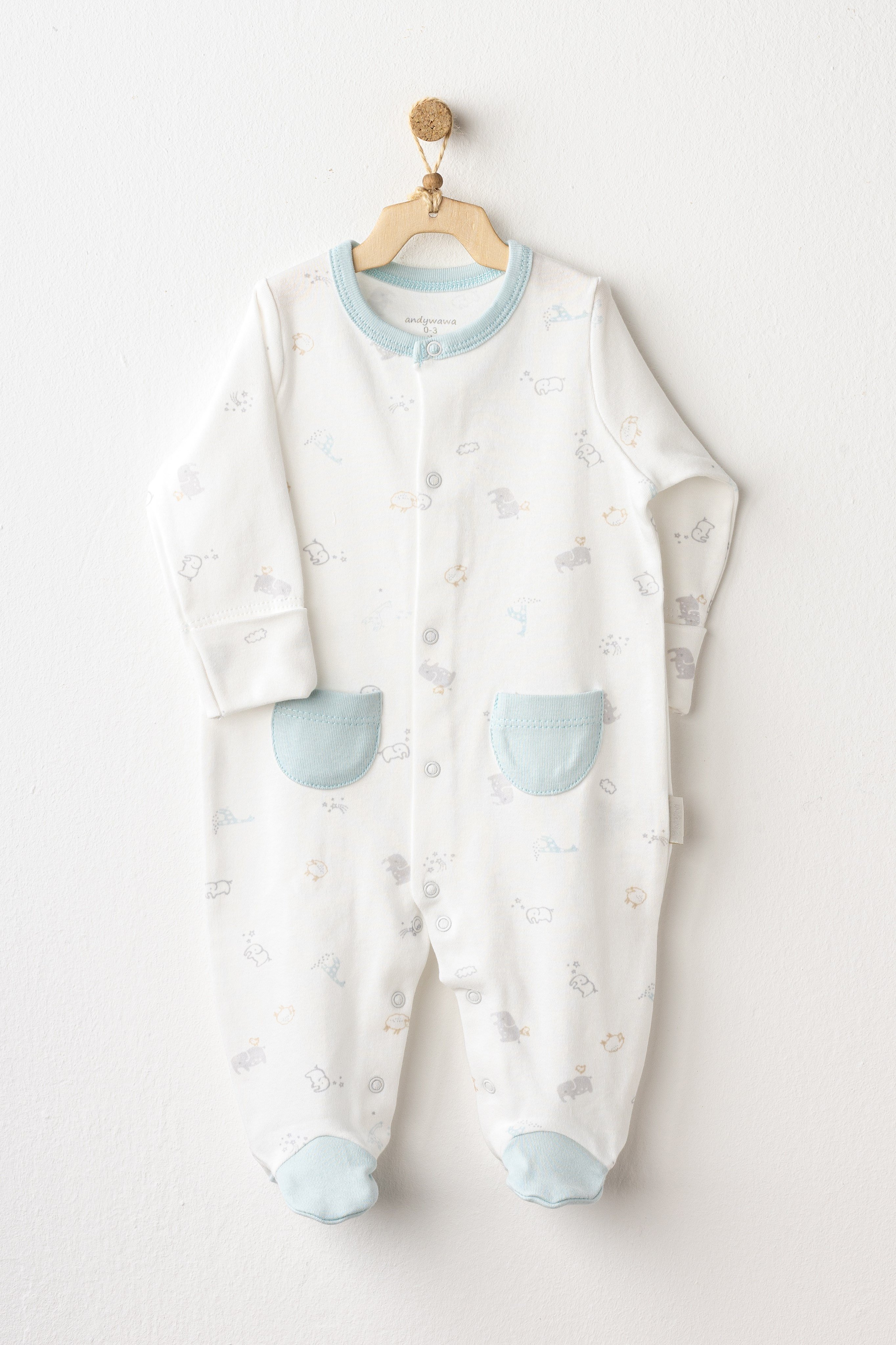 Hastane Çıkışı SetleriAndywawa Organik GOTS 10lu Unisex Set Mint Ekru