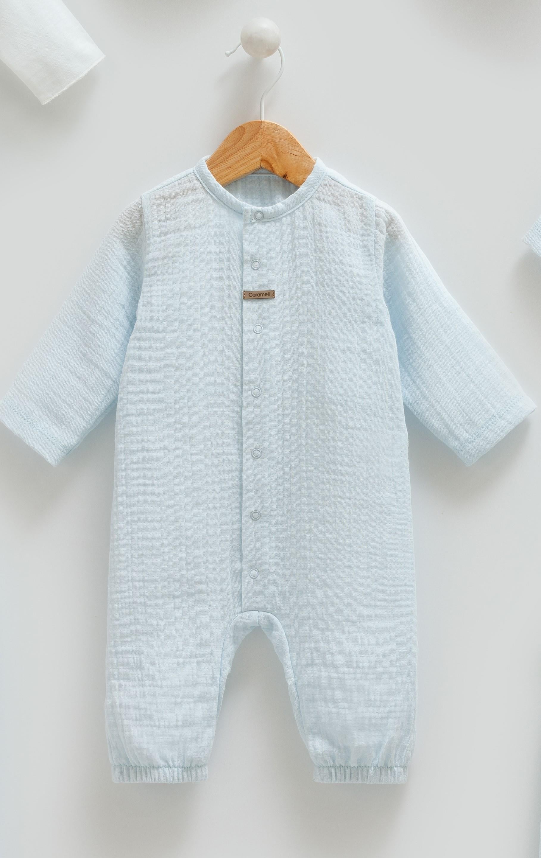 Hastane Çıkışı SetleriBebellia Müslin Erkek Bebek Premium 10lu Set Mavi