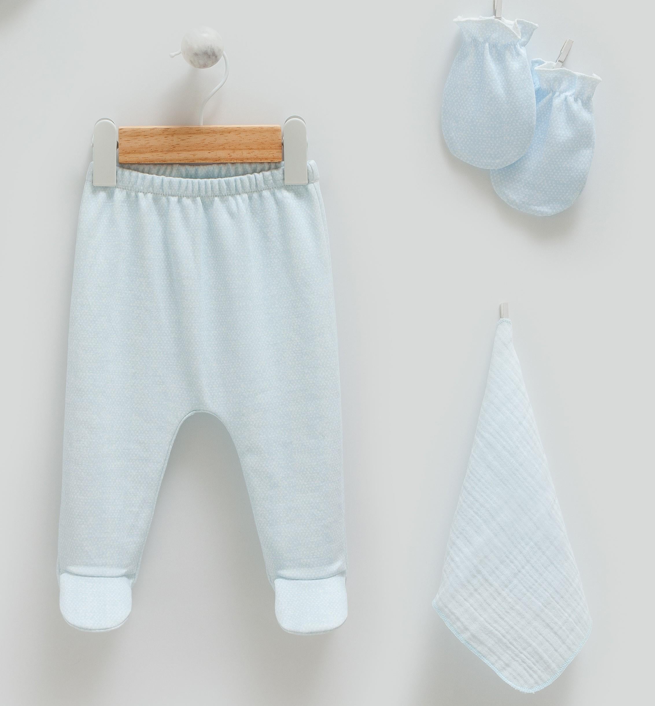 Hastane Çıkışı SetleriBebellia Müslin Erkek Bebek Premium 10lu Set Mavi