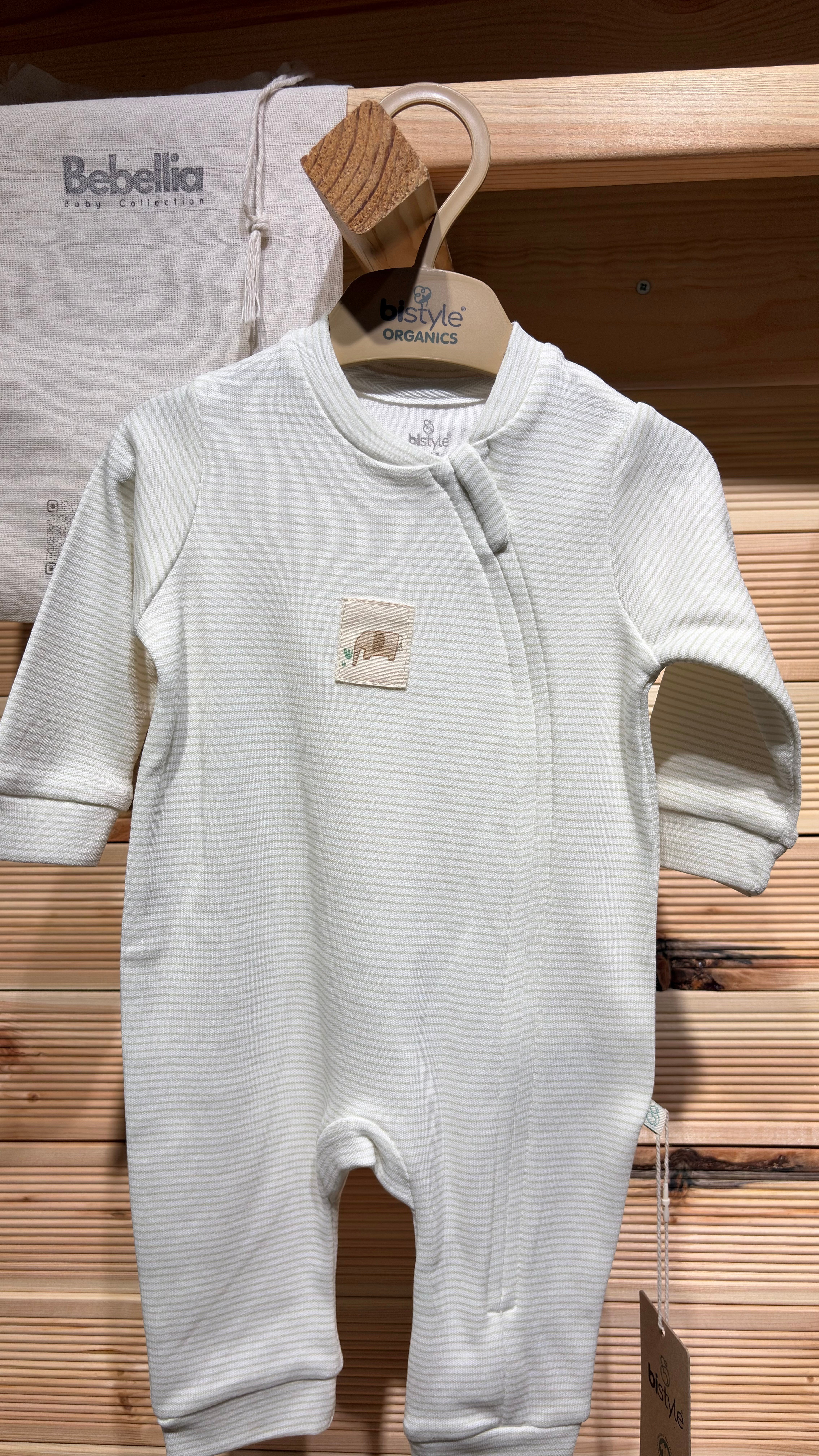 Bebek TulumBistyle %100 Organik Tulum Ekru Yeşil