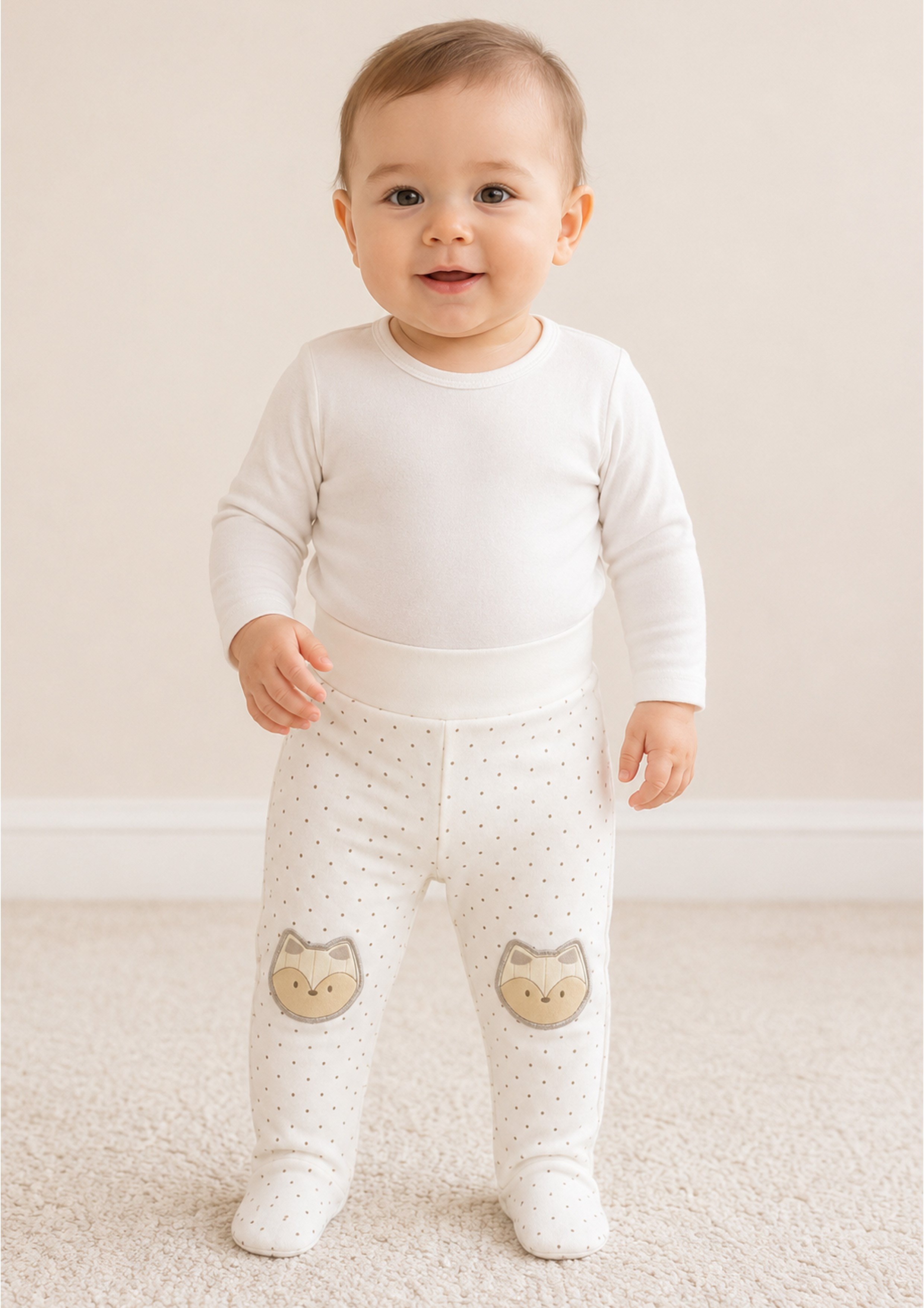 Bebek Badi-PantolonBistyle Racoon %100 Organik Bebek Pantolon