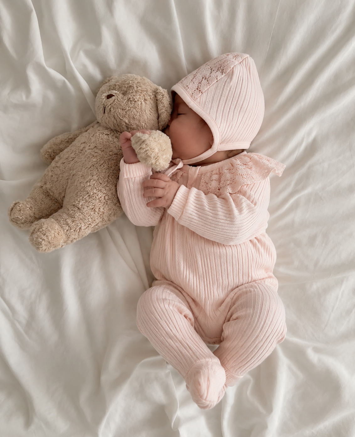 Hastane Çıkışı SetleriCaramell %100 Pamuk 4lü Tulumlu Beti Set Pembe