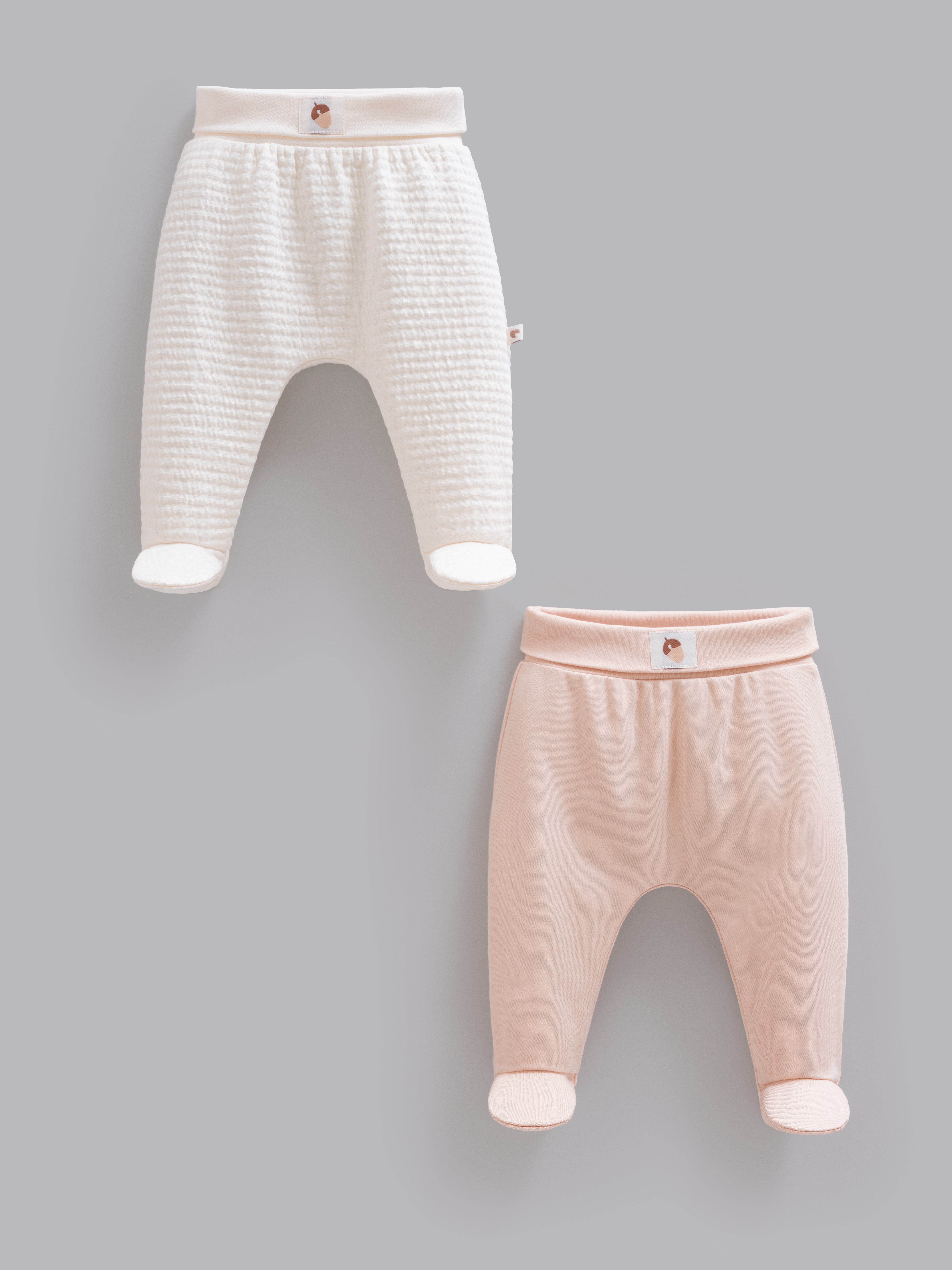 Çıtçıtlı Badi, Tek PantolonCaramell %100 Pamuk Organik 2li Pantolon Unisex