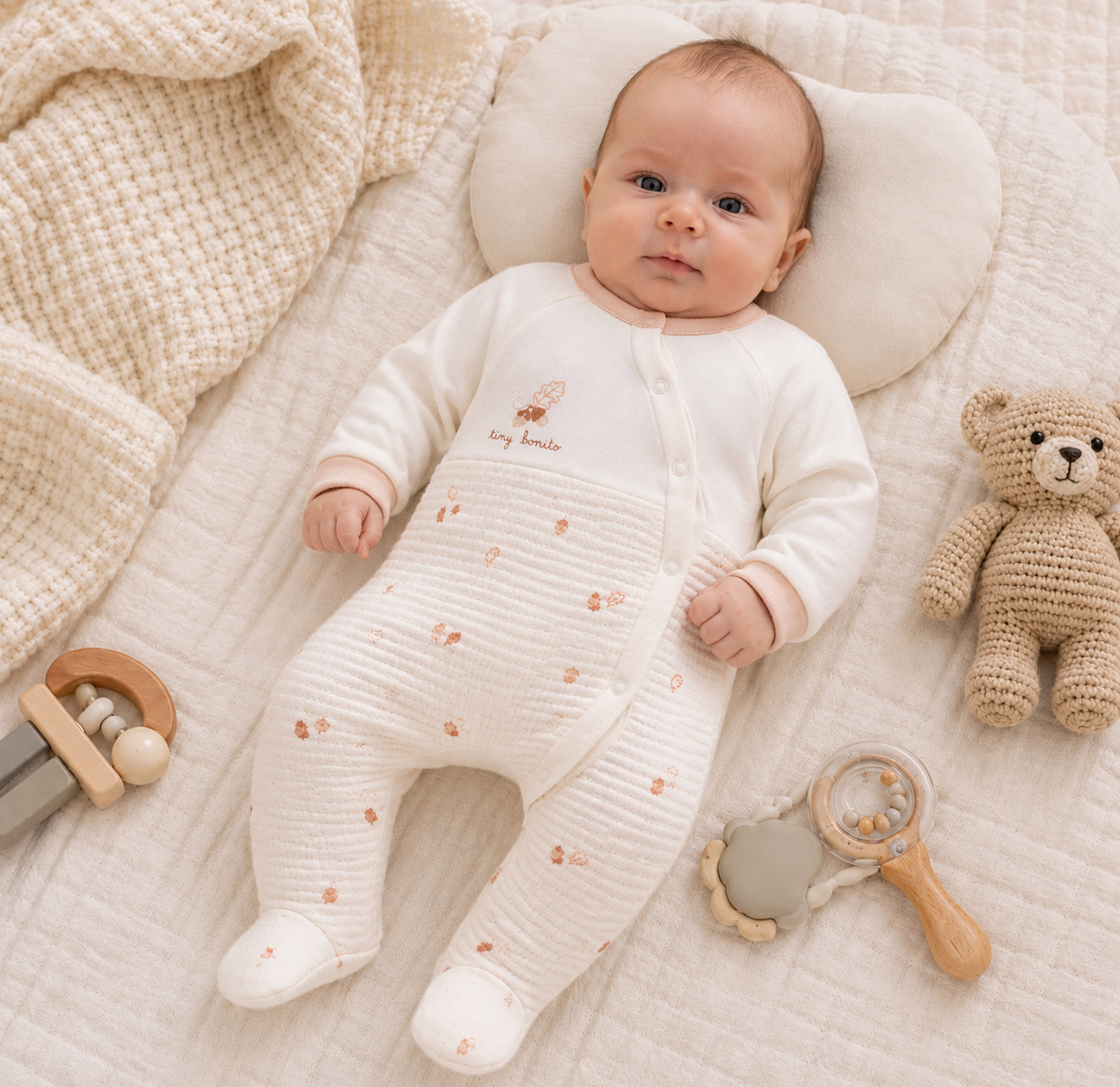 Bebek TulumCaramell %100 Pamuk Organik Tulum Unisex