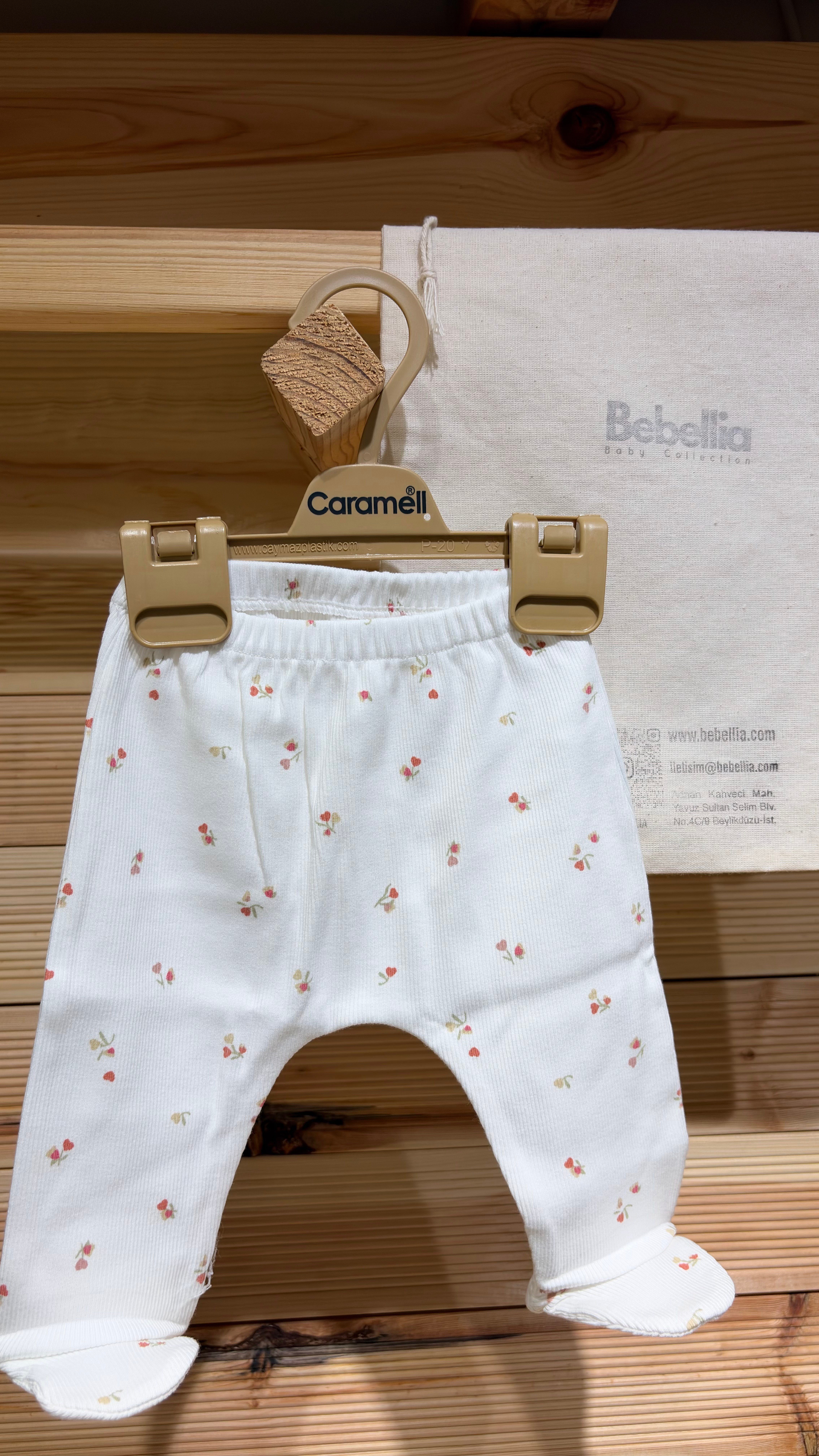 Hastane Çıkışı SetleriCaramell %100 Pamuk Rose Kız 10lu Set Ekru