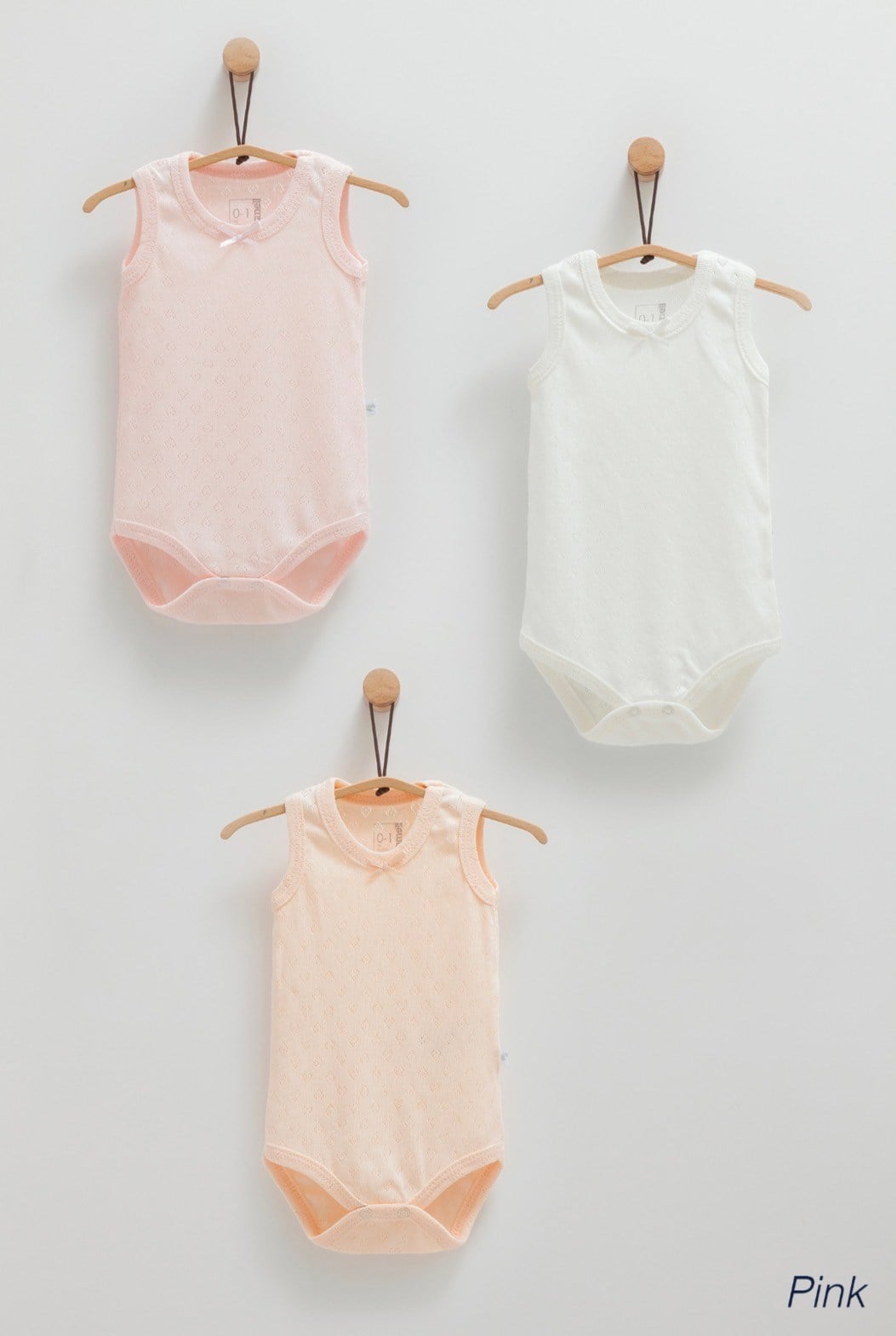 Çıtçıtlı Badi, Tek PantolonCaramell Askılı Çıtçıtlı 3lü Badi Pembe