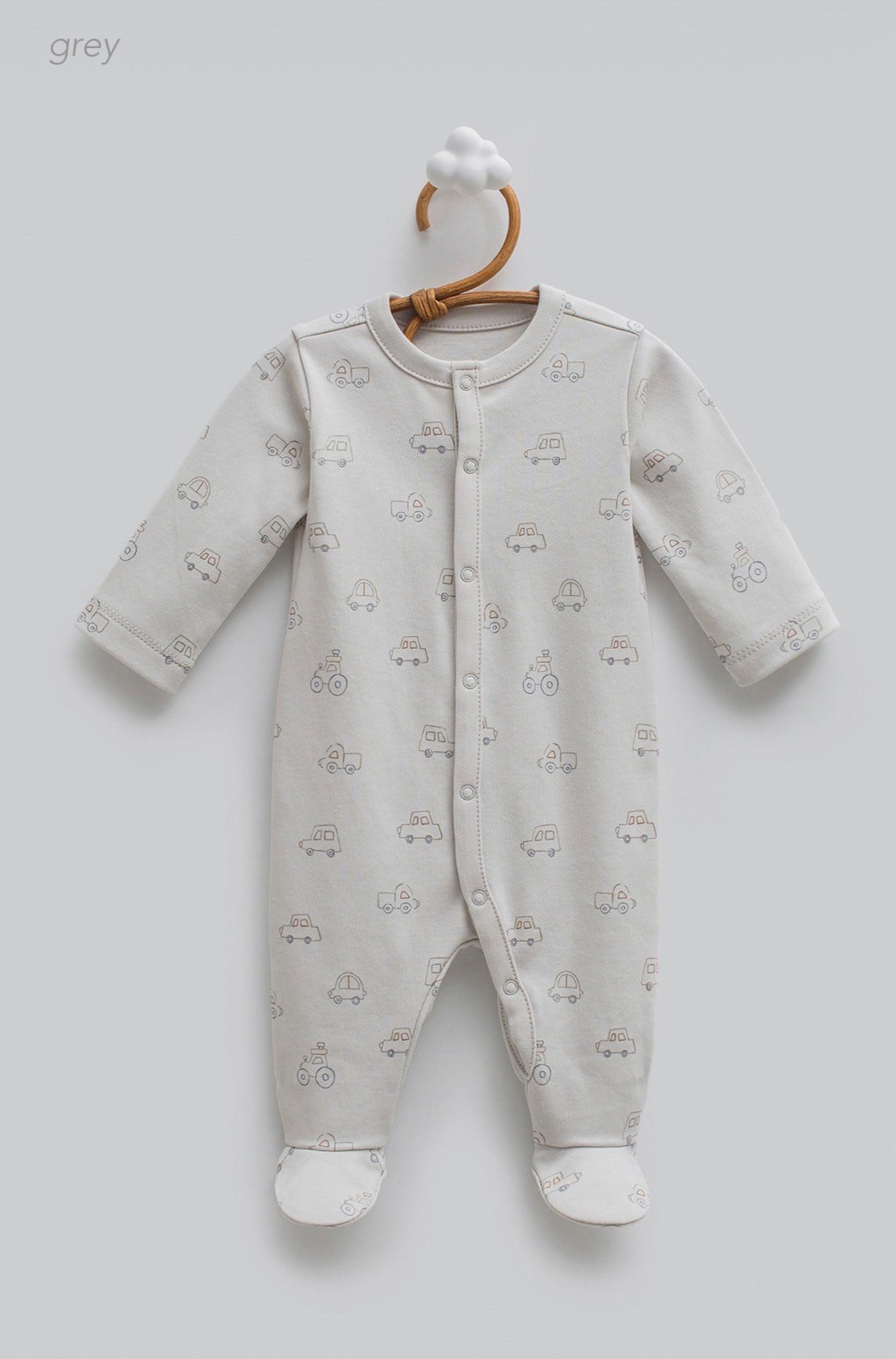 Bebek TulumCaramell First Car Tulum Erkek Gri