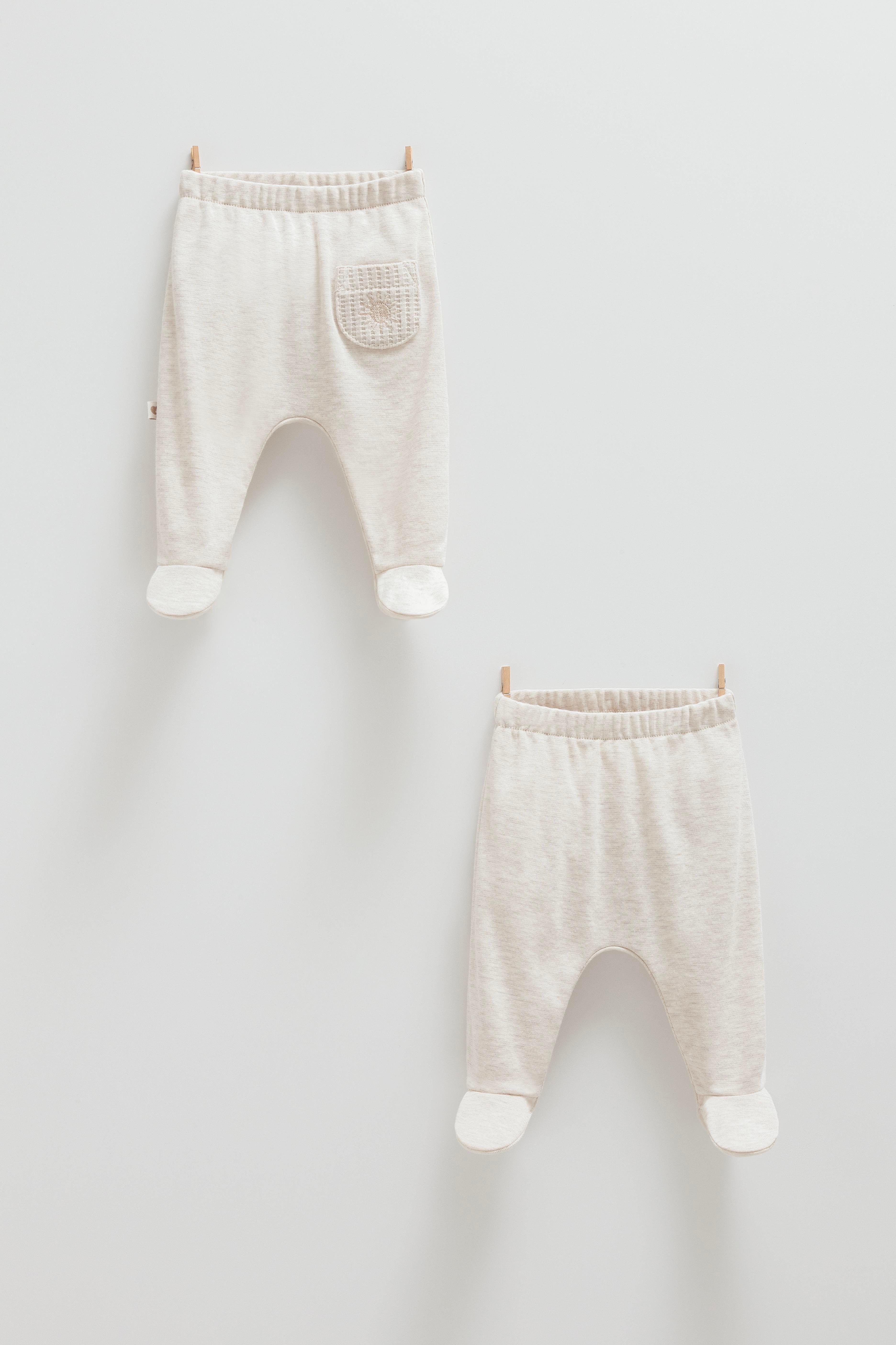 Çıtçıtlı Badi, Tek AltCaramell Napoli Unisex 2li Tek Alt Pantolon Bejmelanj