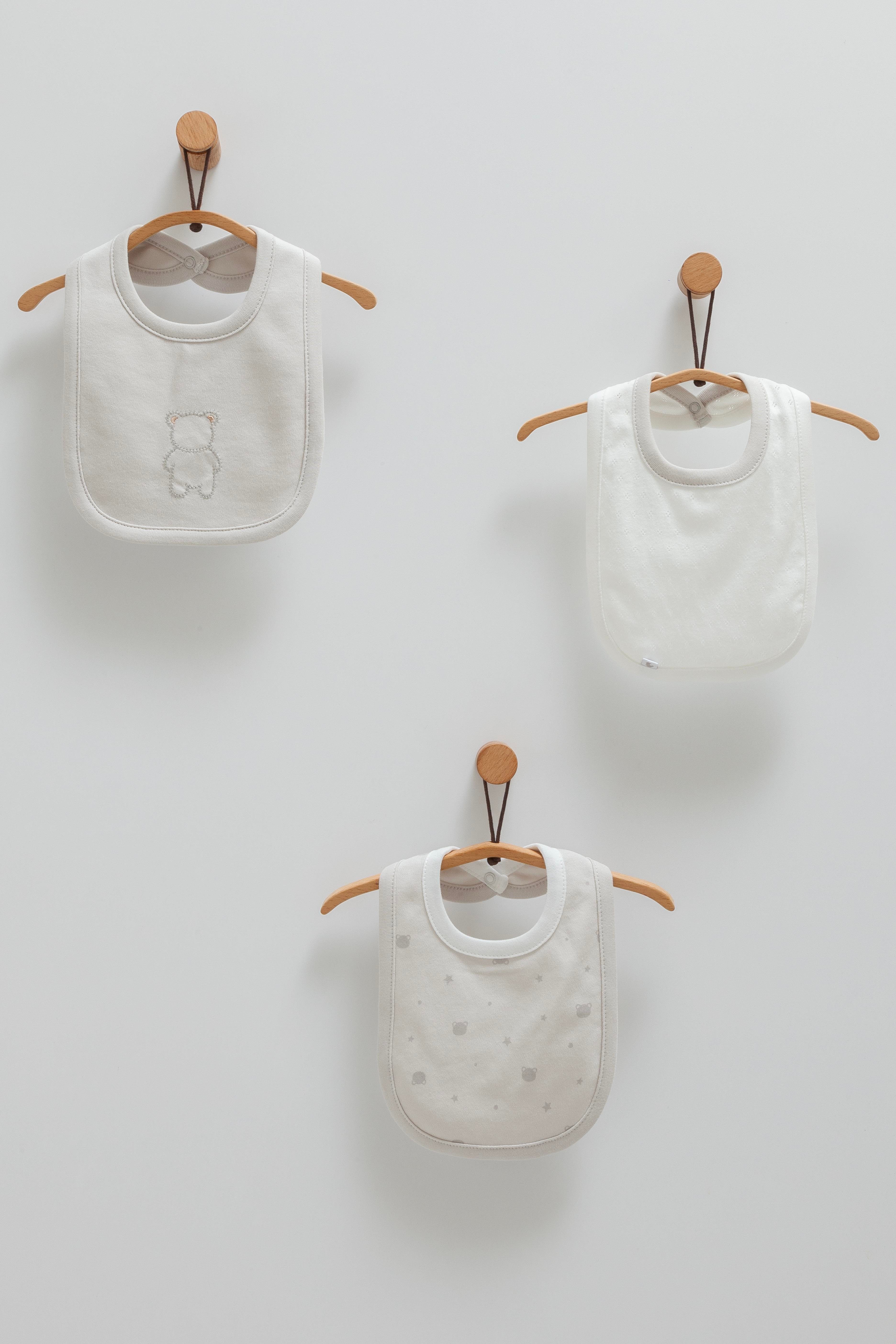 Önlük, Ağız MendiliCaramell Palermo 3lü Unisex Önlük Gri