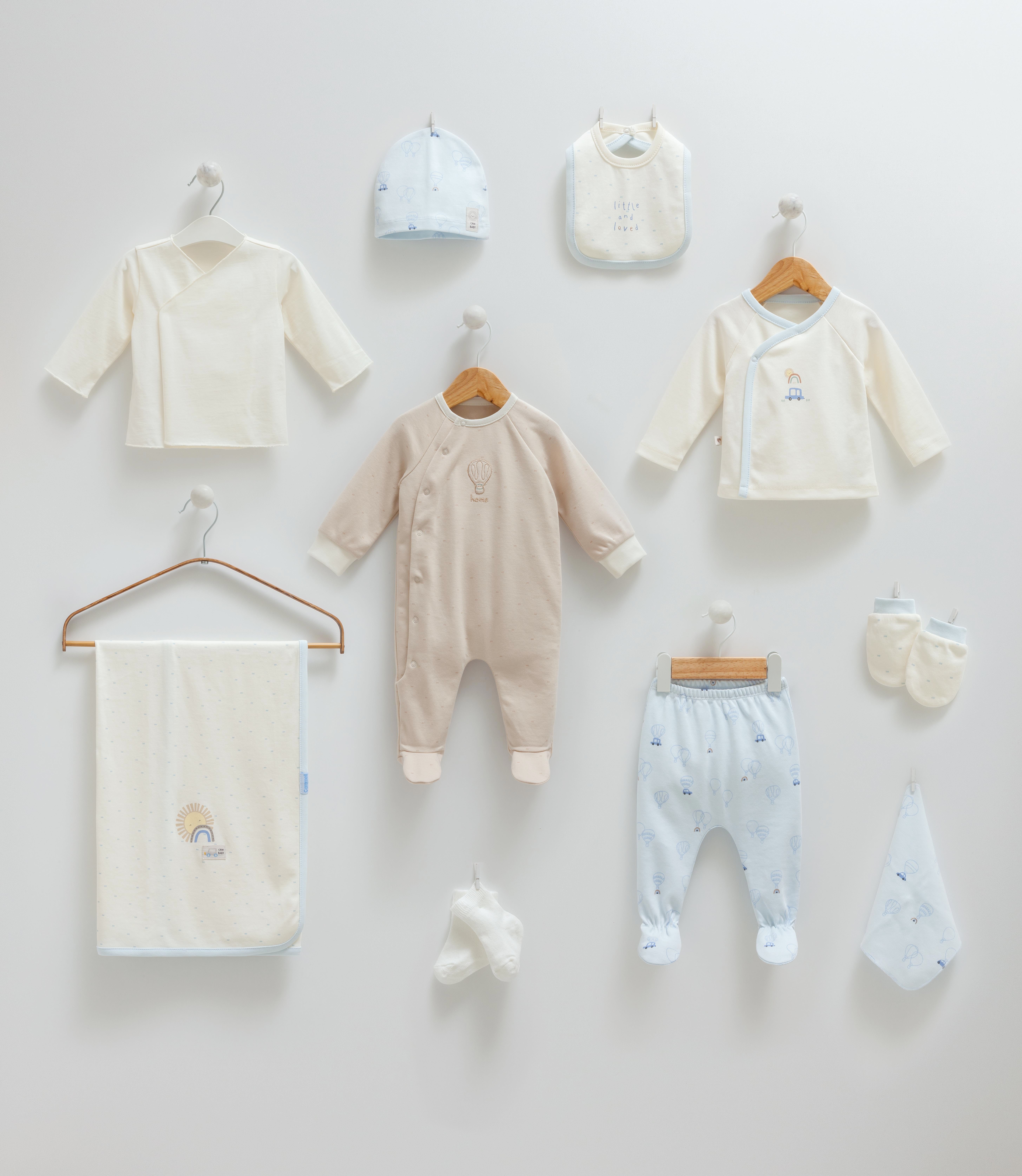 Hastane Çıkışı SetleriCaramell Premium 10lu Set Giulia Beti Mavi