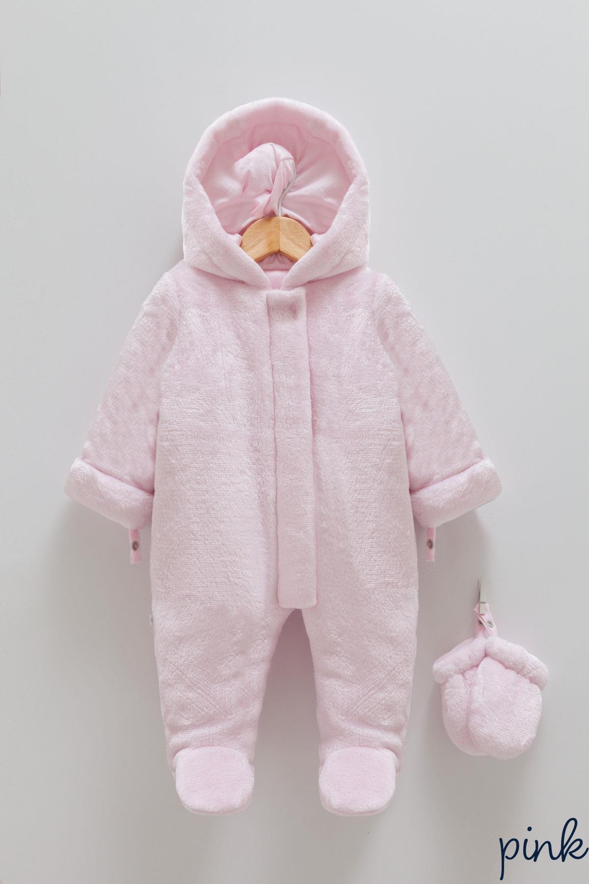 Bebek TulumCaramell Welsoft Premium Eldivenli Tulum Pembe