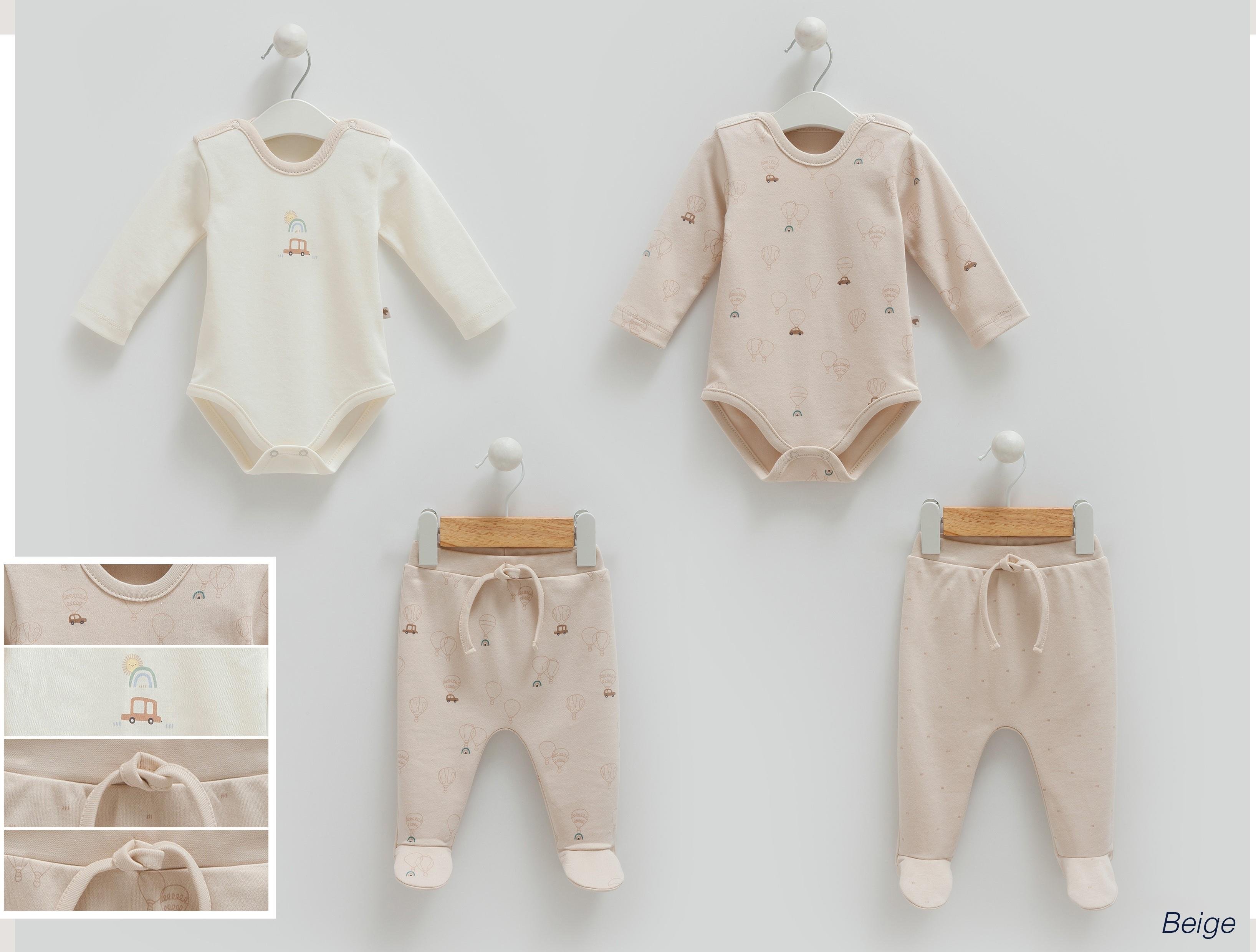 Çıtçıtlı Badi, Tek AltGiulia Beti 4lü Badi Pantolon Seti Bej