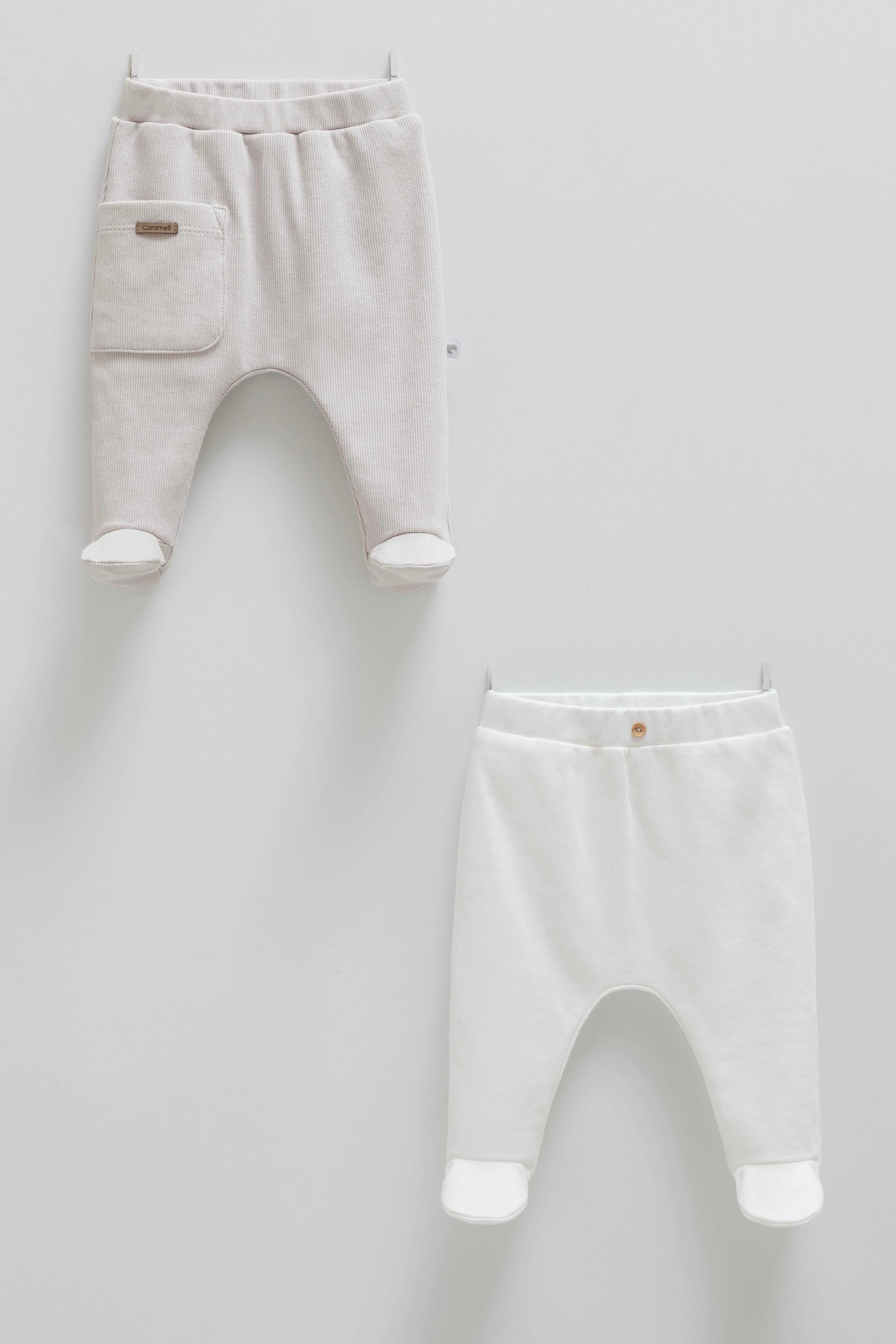 Çıtçıtlı Badi, Tek AltPalermo Likralı Cepli 2li Alt Unisex Pantolon Gri