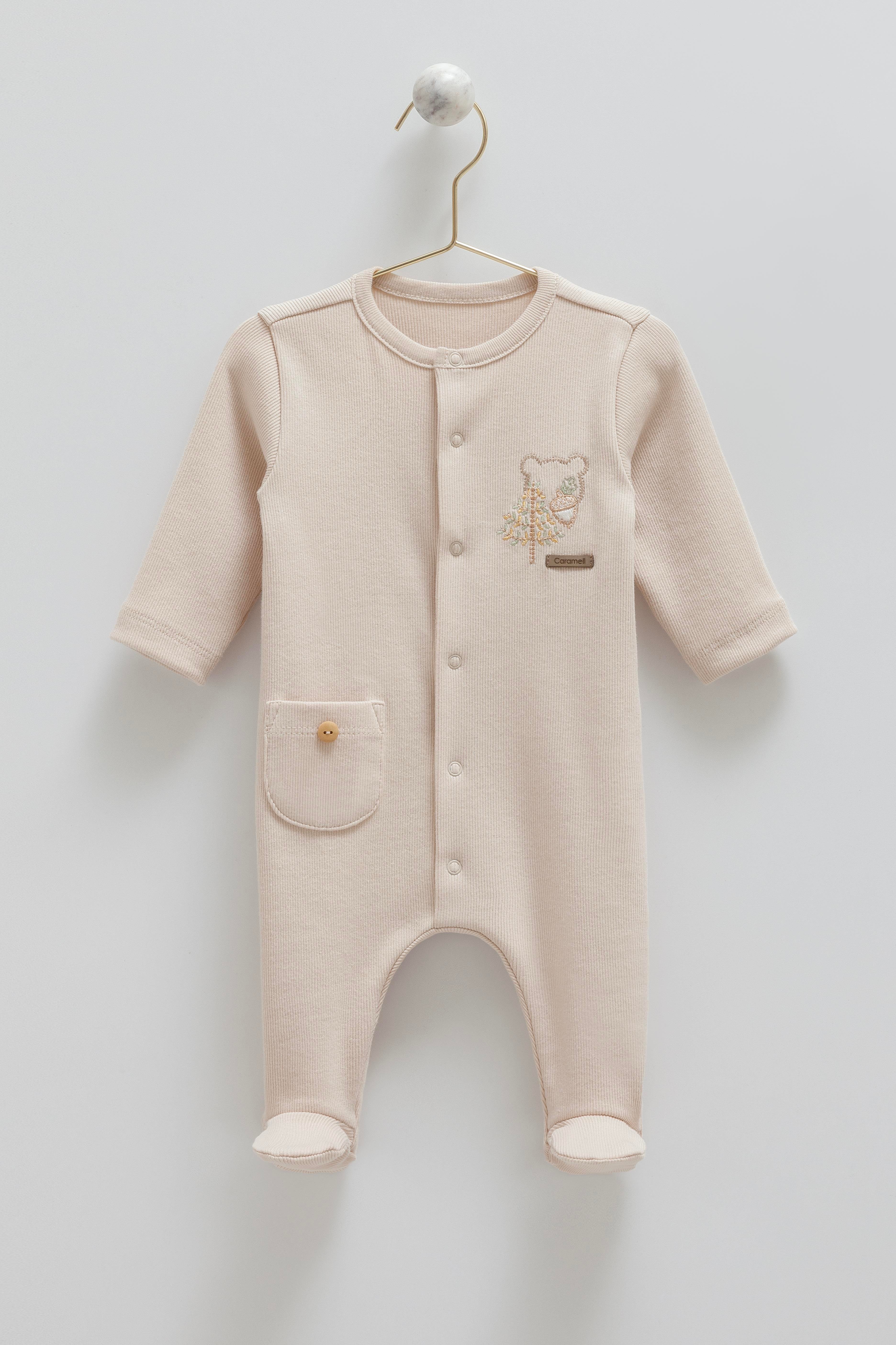 Bebek TulumPalermo Premium Likralı Unisex Tulum Bej