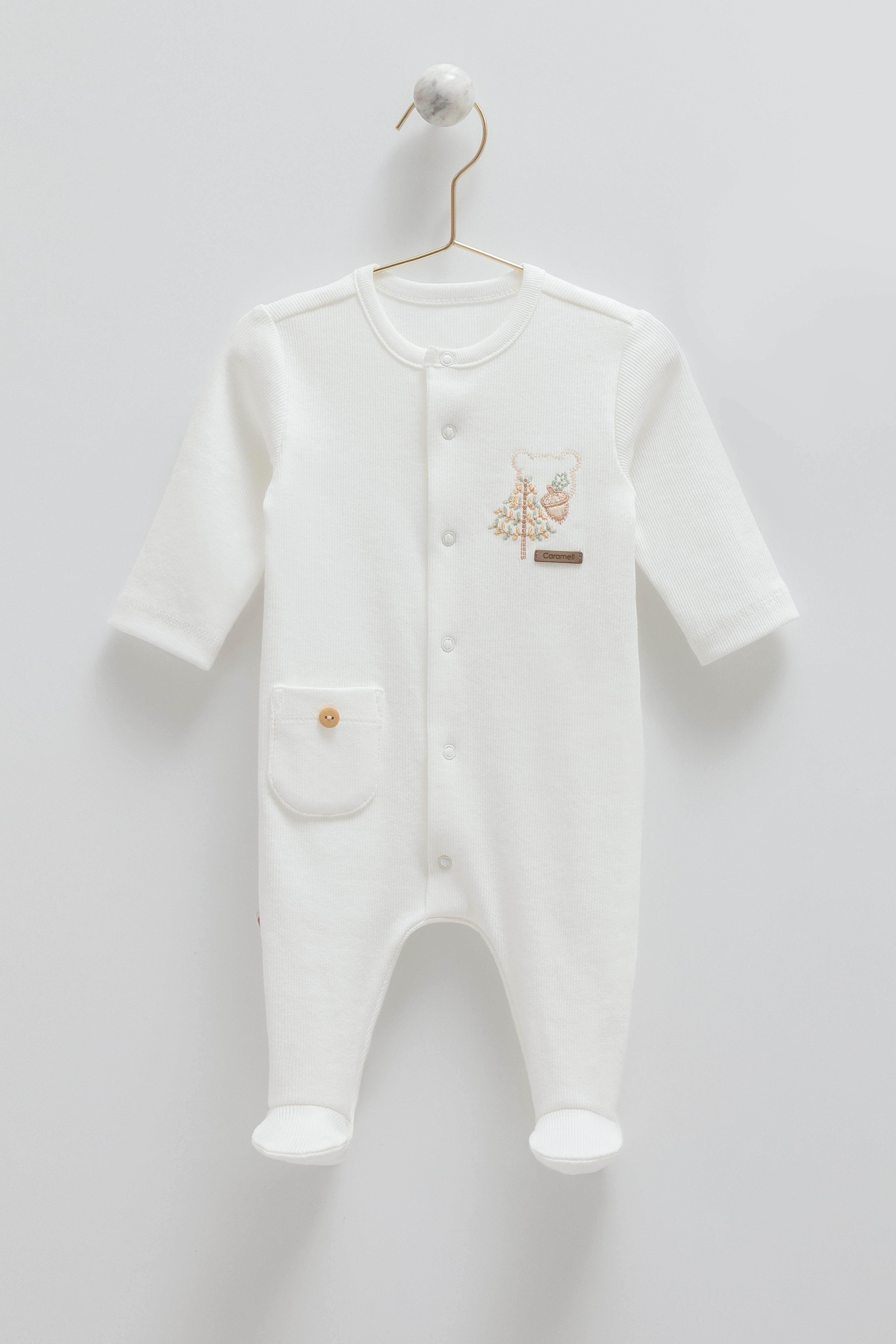 Bebek TulumPalermo Premium Likralı Unisex Tulum Ekru