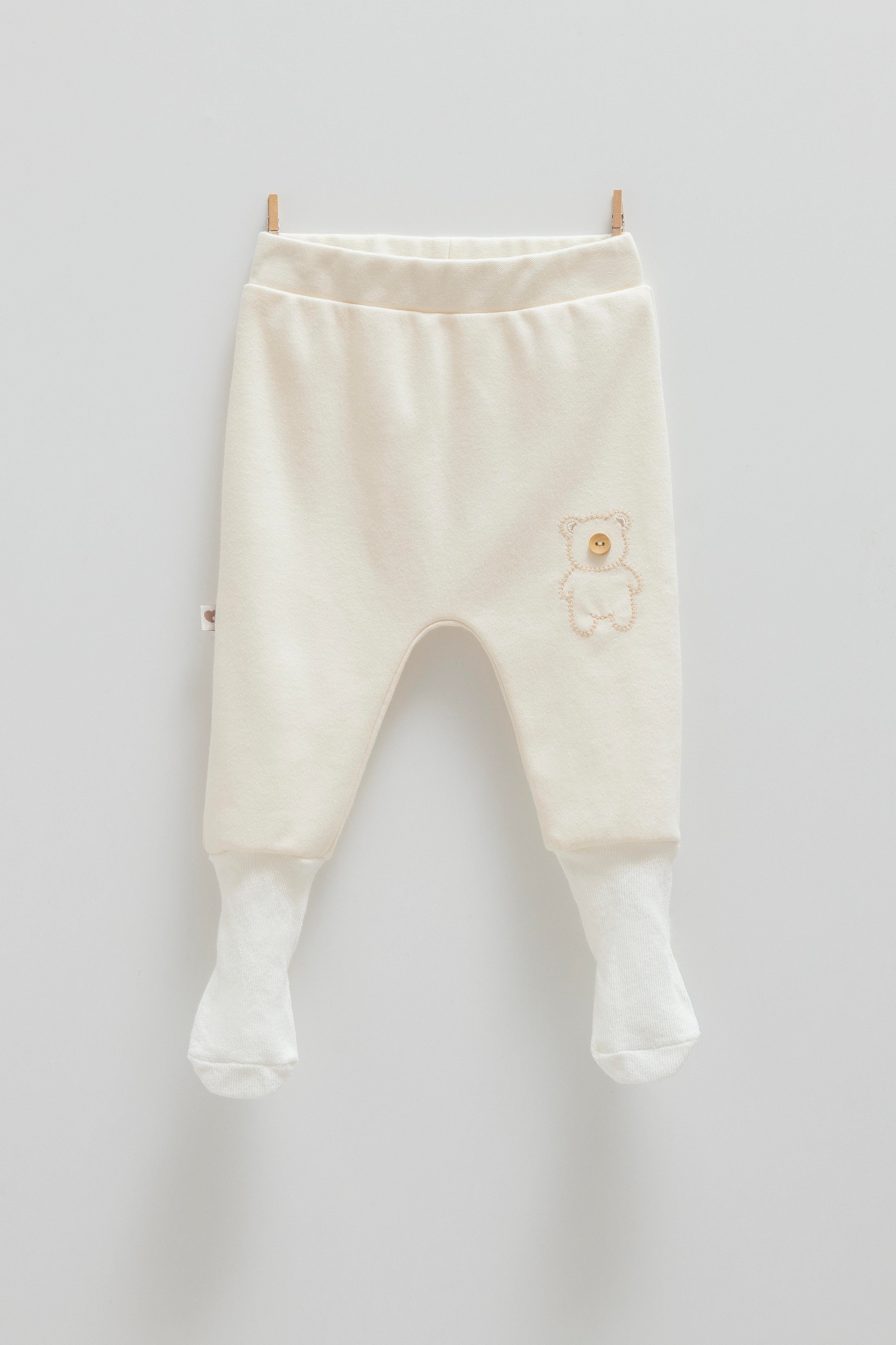 Çıtçıtlı Badi, Tek AltPalermo Tek Alt Çoraplı Unisex Pantolon Bej