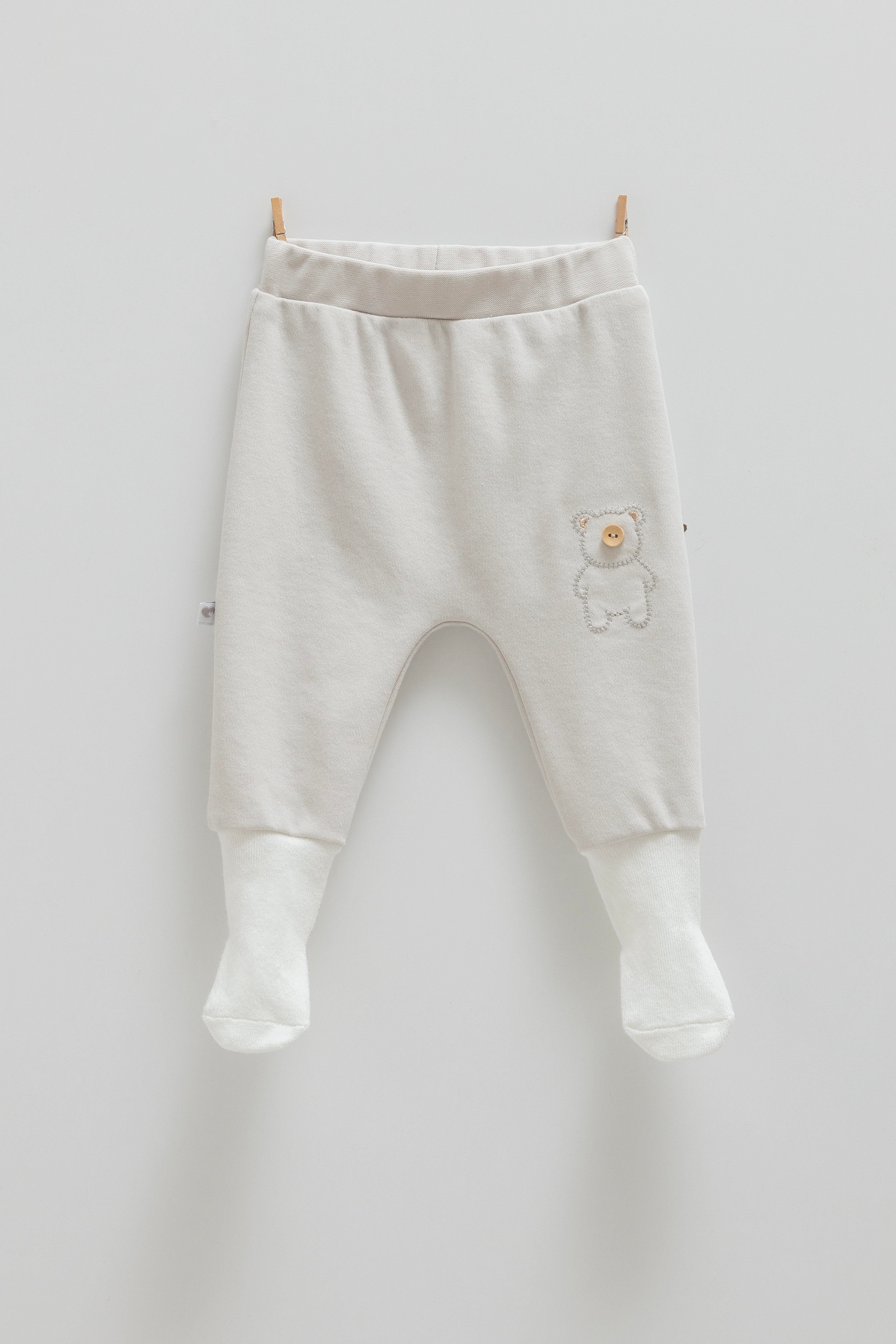 Çıtçıtlı Badi, Tek AltPalermo Tek Alt Çoraplı Unisex Pantolon Gri