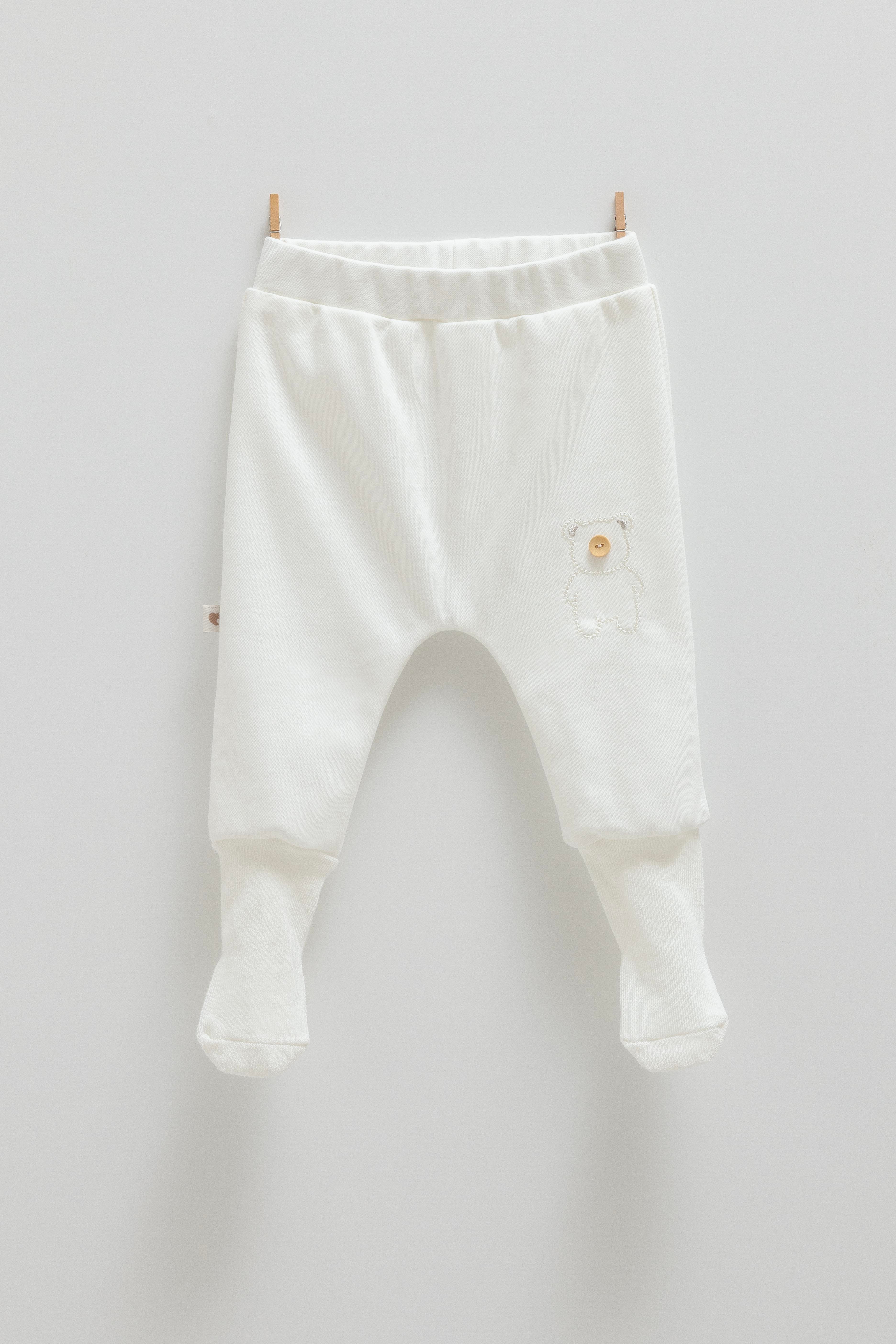 Çıtçıtlı Badi, Tek AltPalermo Tek Alt Çoraplı Unisex Pantolon Ekru