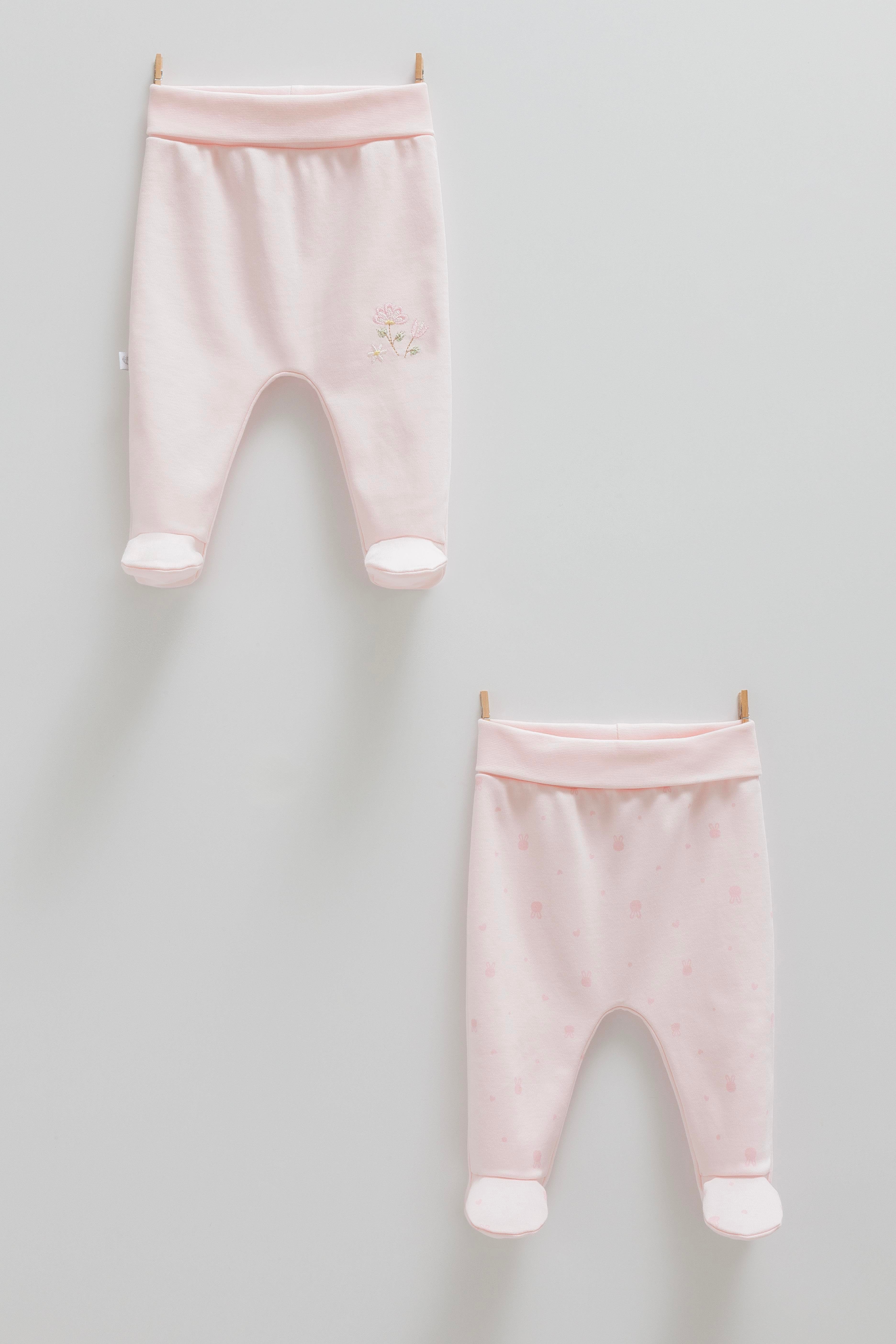 Çıtçıtlı Badi, Tek AltVenezia Premium 2li Tek Alt Kız Pantolon Pembe