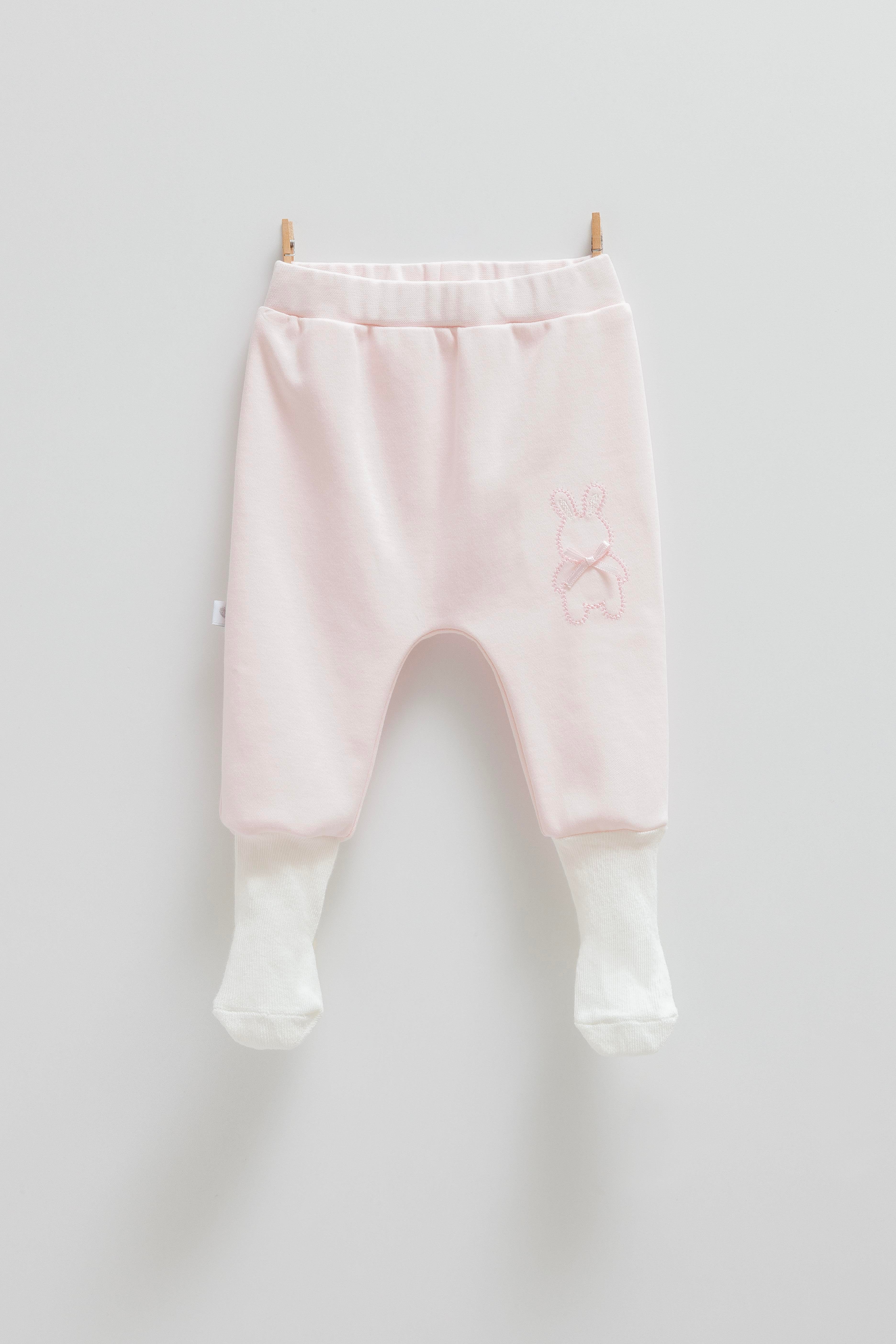 Çıtçıtlı Badi, Tek AltVenezia Tek Alt Çoraplı Kız Pantolon Pembe