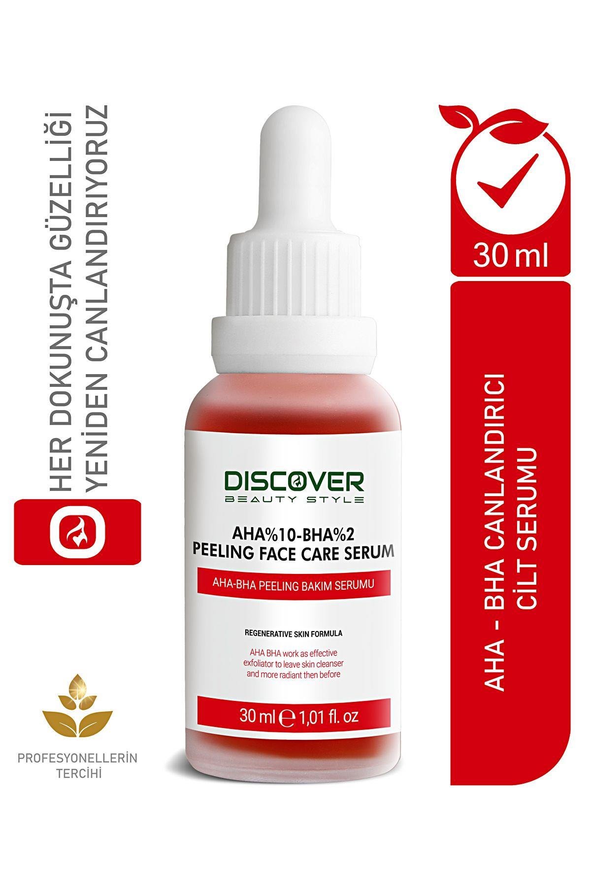 Aha %10 Bha %2 Leke Karşıtı & Cilt Tonu Eşitleyici Peeling Maske Cilt Bakım Serumu 30 ml