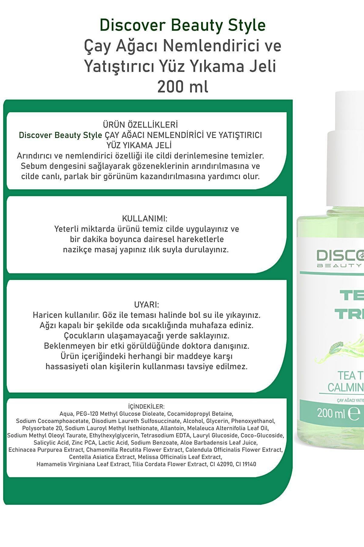 Çay Ağacı Nemlendirici Ve Yatıştırıcı Yağlanma Karşıtı Yüz Temizleme Jeli 200 ml