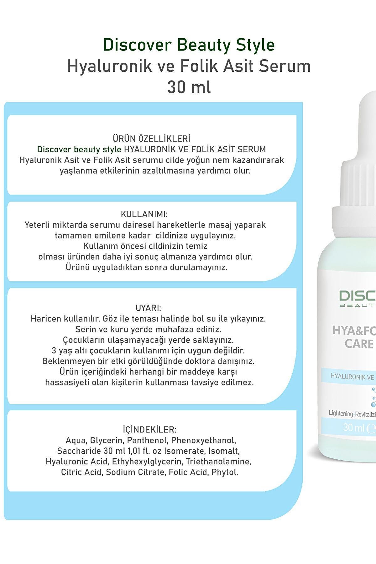 Yoğun Nemlendirme ve Dolgunlaştırıcı Etkili Yenileyici Hyaluronik ve Folik Asit Serum 30 ml