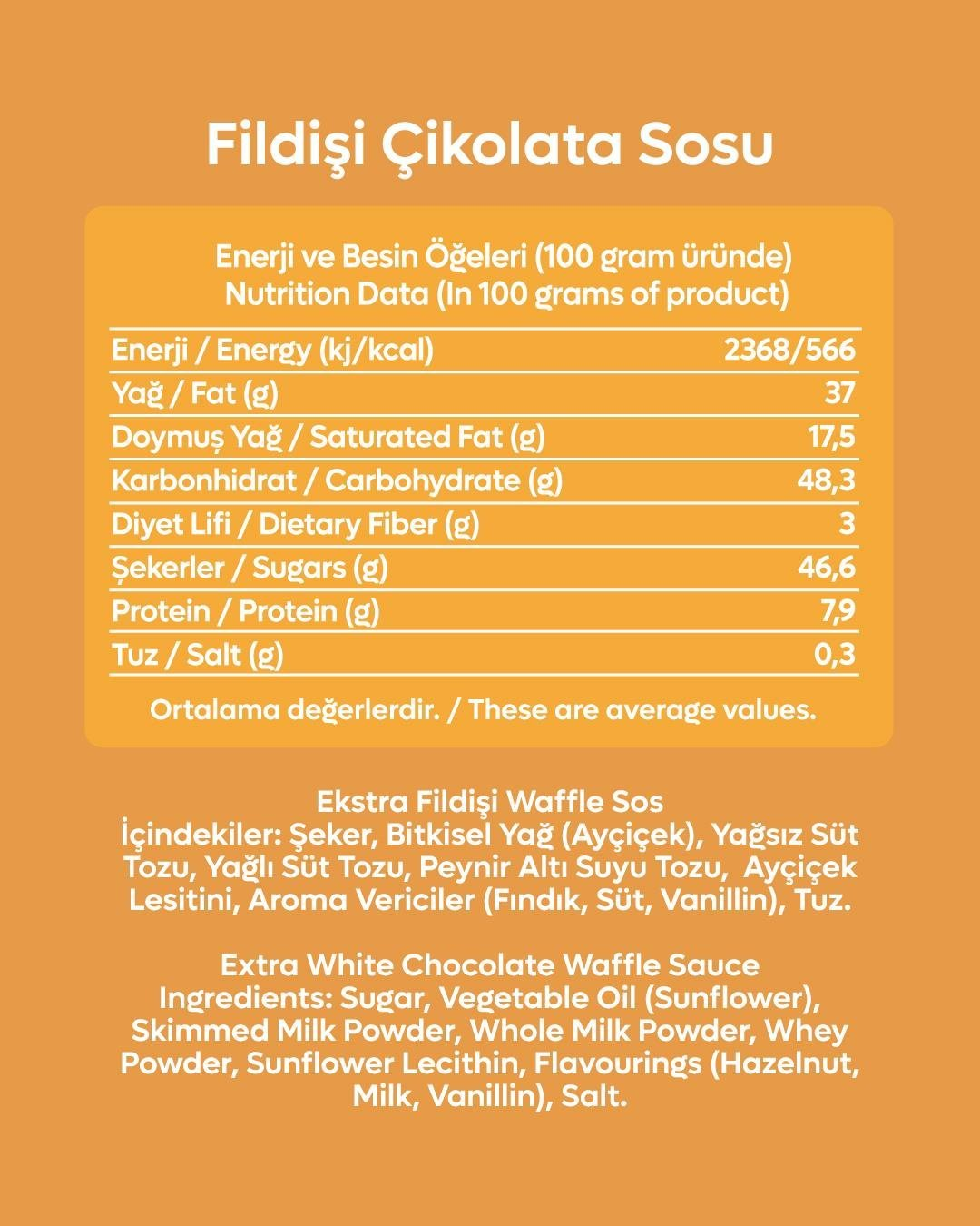 Beyaz Tatlı Sos 300 g - Waffle & Krep & Pankek & Tatlı & Dondurma SosuWaffle SoslarMilat