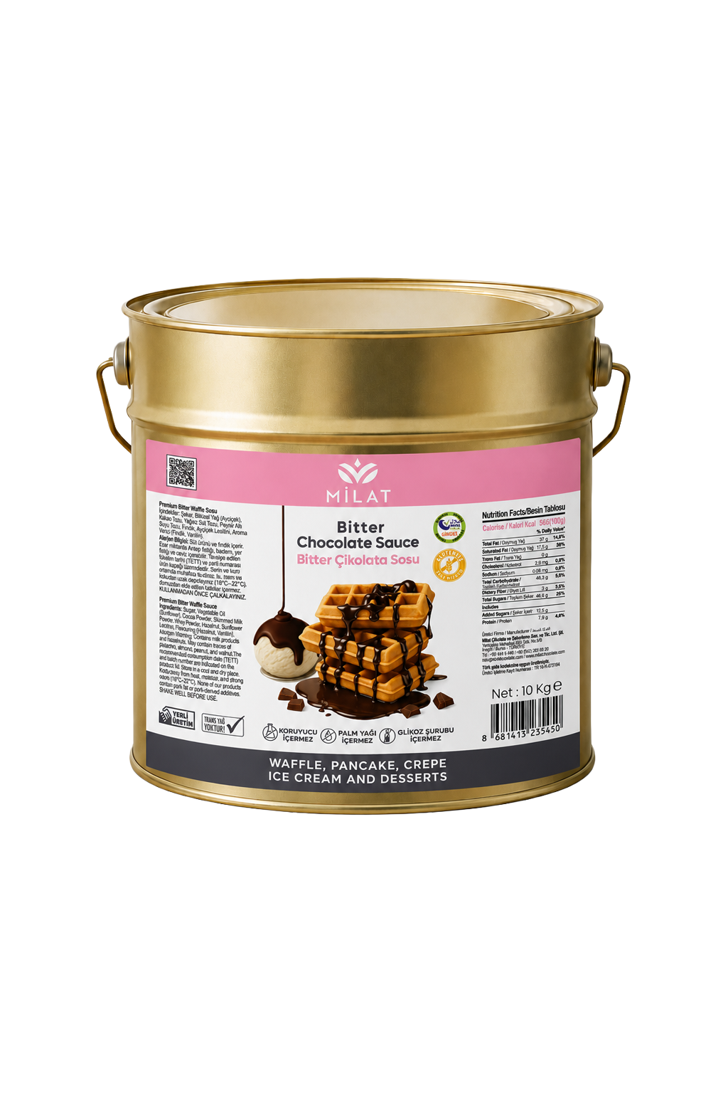Bitter Tatlı Sos 10 Kg - Waffle & Krep & Pankek & Tatlı & Dondurma SosuToptan AlMilat