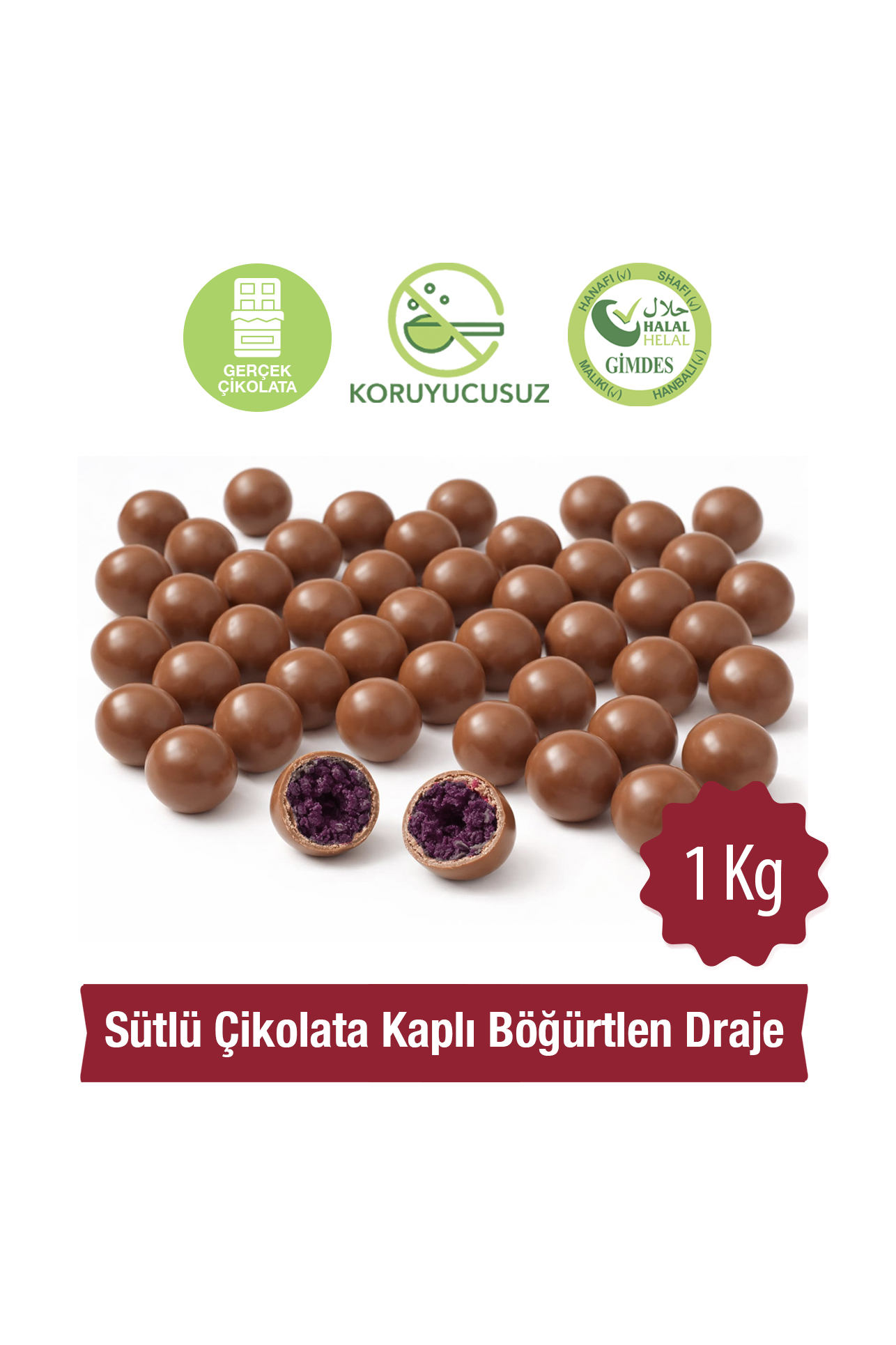 Milat Sütlü Çikolata Kaplı Böğürtlen DrajeÇikolataMilat