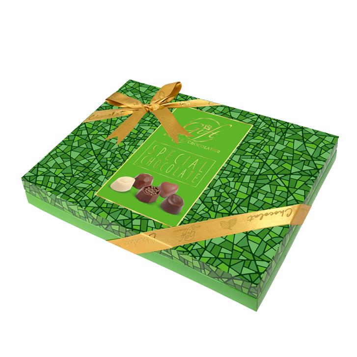 My Gift Gurme Bahar Spesiyal Çikolata Beyaz Desenli 240gr Spesiyal ÇikolataMy Gift