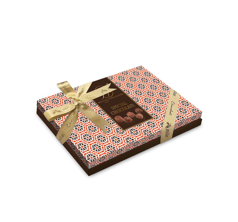 My Gift Gurme Bahar Spesiyal Çikolata Beyaz Desenli 240gr Spesiyal ÇikolataMy Gift