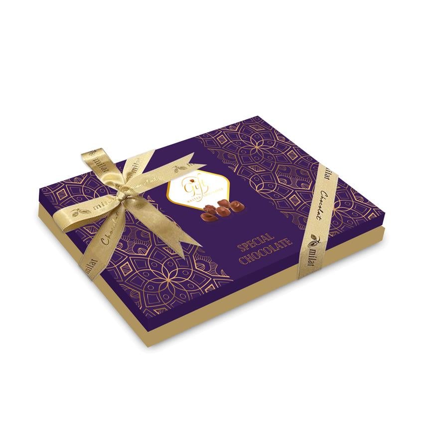 My Gift Gurme Bahar Spesiyal Çikolata Beyaz Desenli 240gr Spesiyal ÇikolataMy Gift