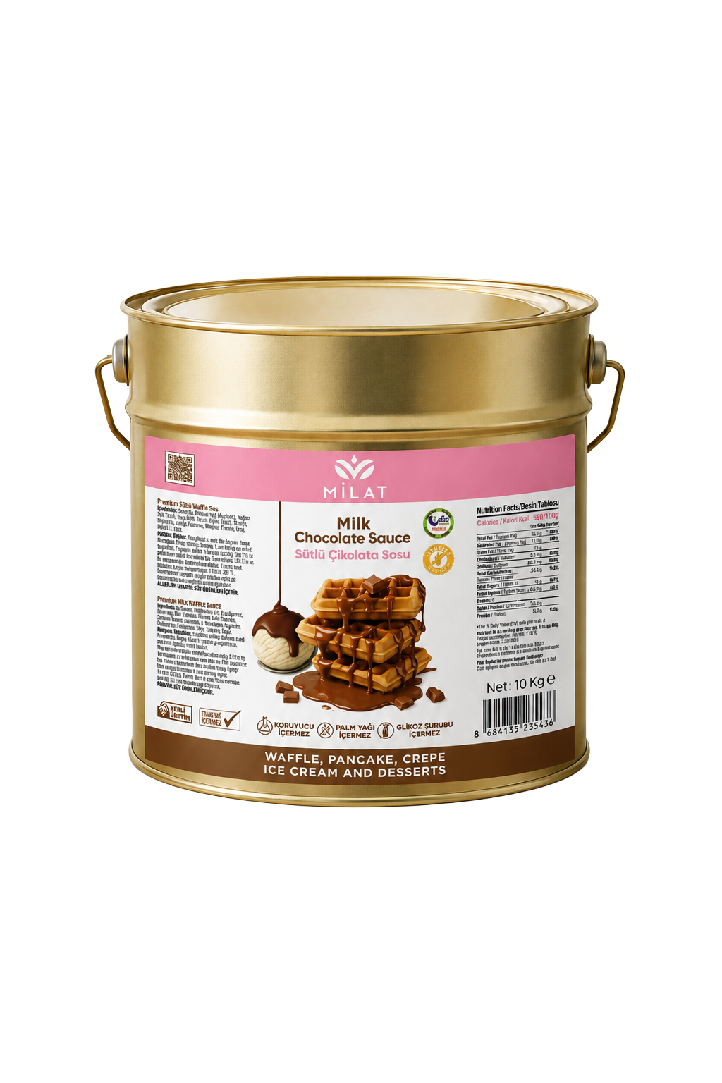 Sütlü Tatlı Sos 10 Kg - Waffle & Krep & Pankek & Tatlı & Dondurma SosuToptan AlMilat