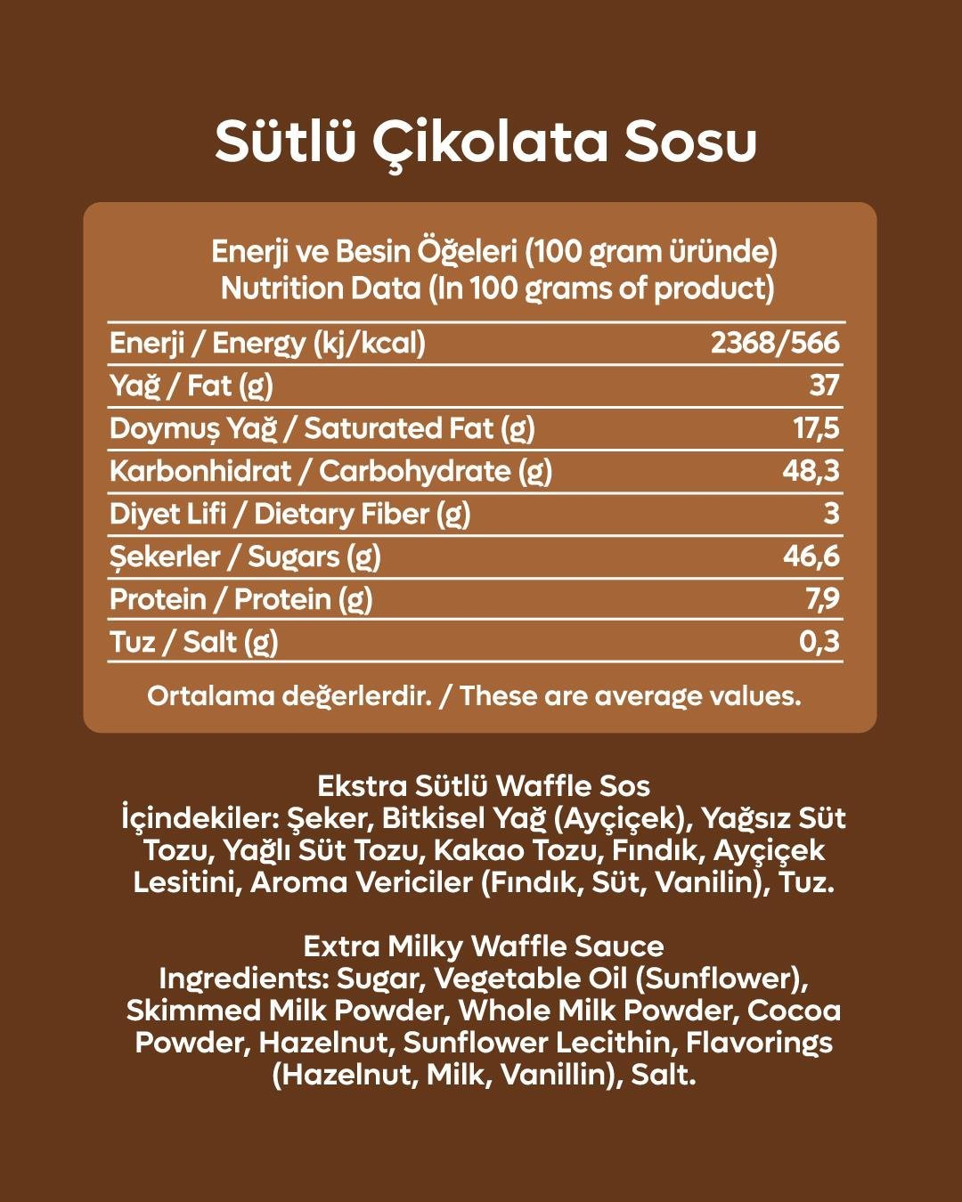 Sütlü Tatlı Sos 300 g - Waffle & Krep & Pankek & Tatlı & Dondurma SosuWaffle SoslarMilat