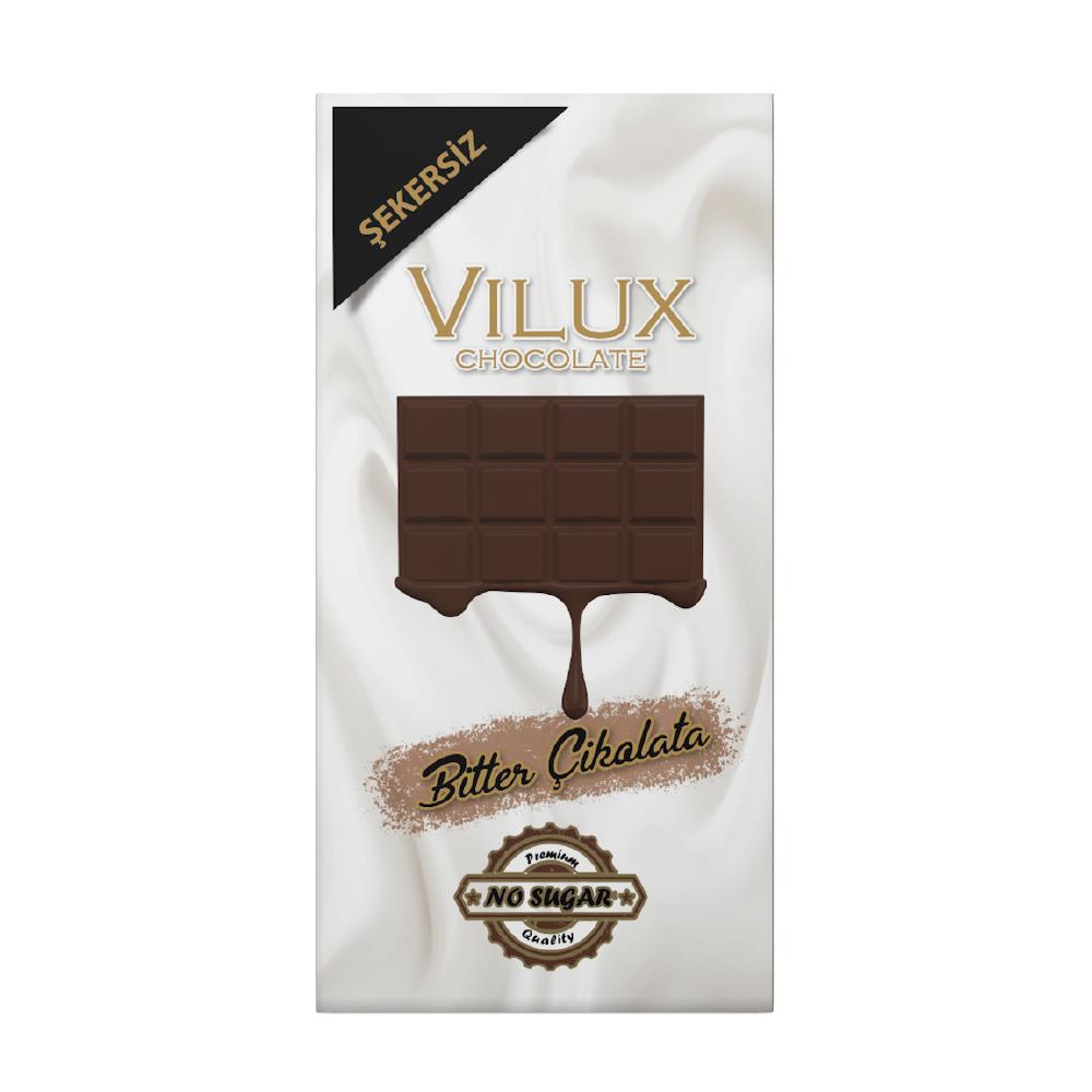 Vilux Şekersiz Bitter Tablet 80grTablet ÇikolataVilux