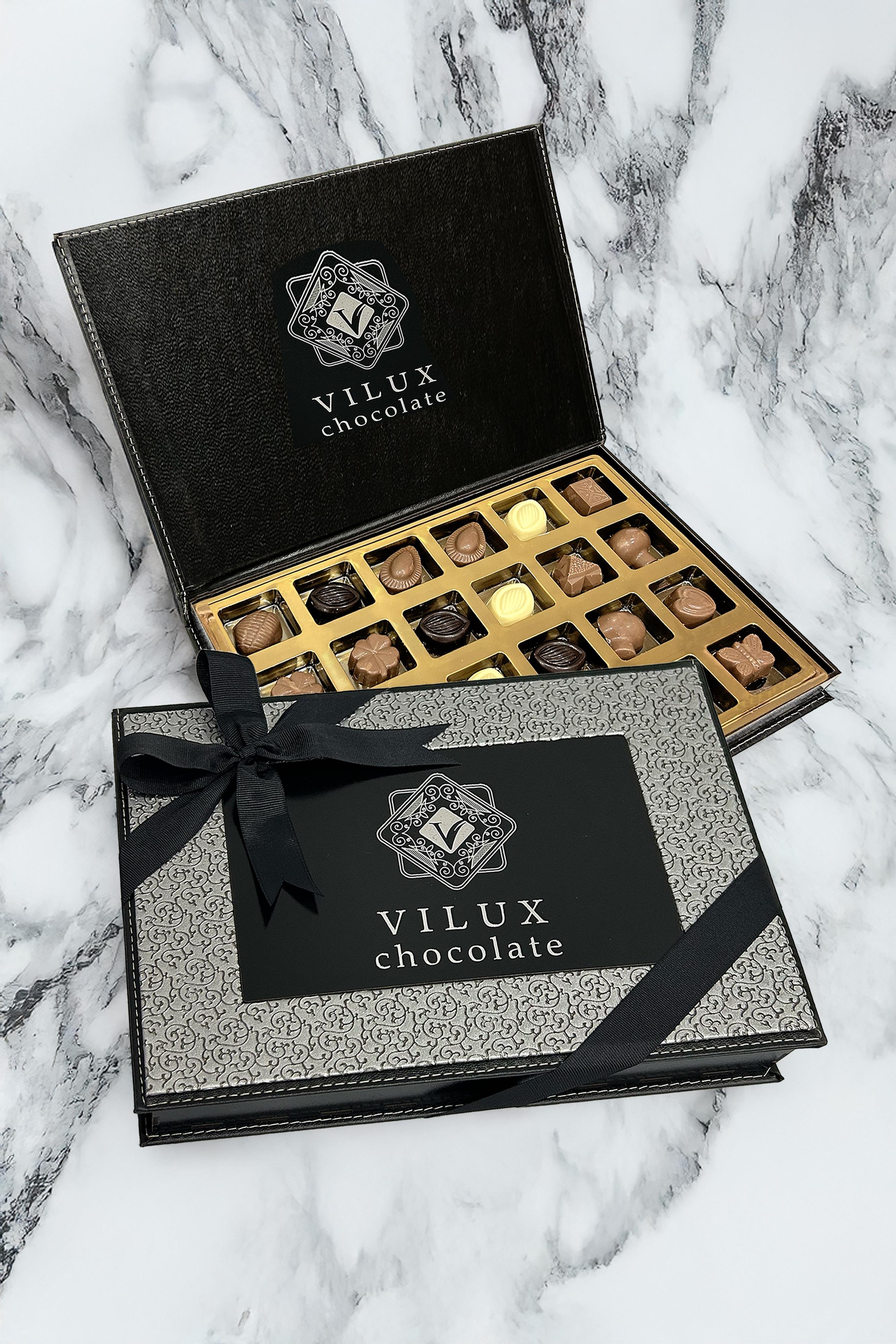 Vilux Spesiyal Çikolata Ahşap Kutu Kahverengi 300gr - Milat