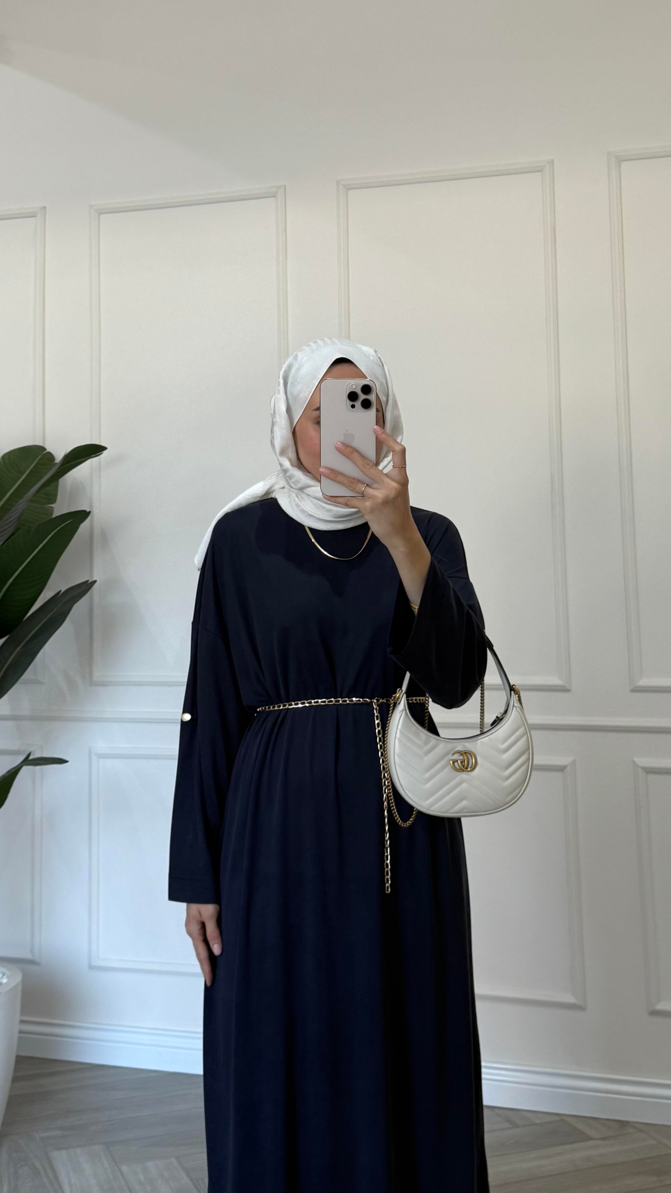 Basic Oysho Elbise Lacivert 
