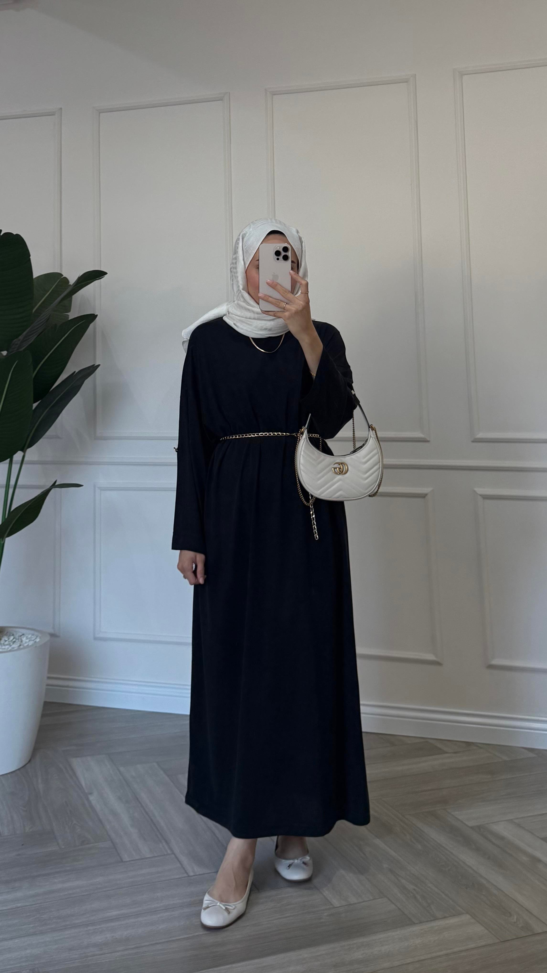 Basic Oysho Elbise Siyah