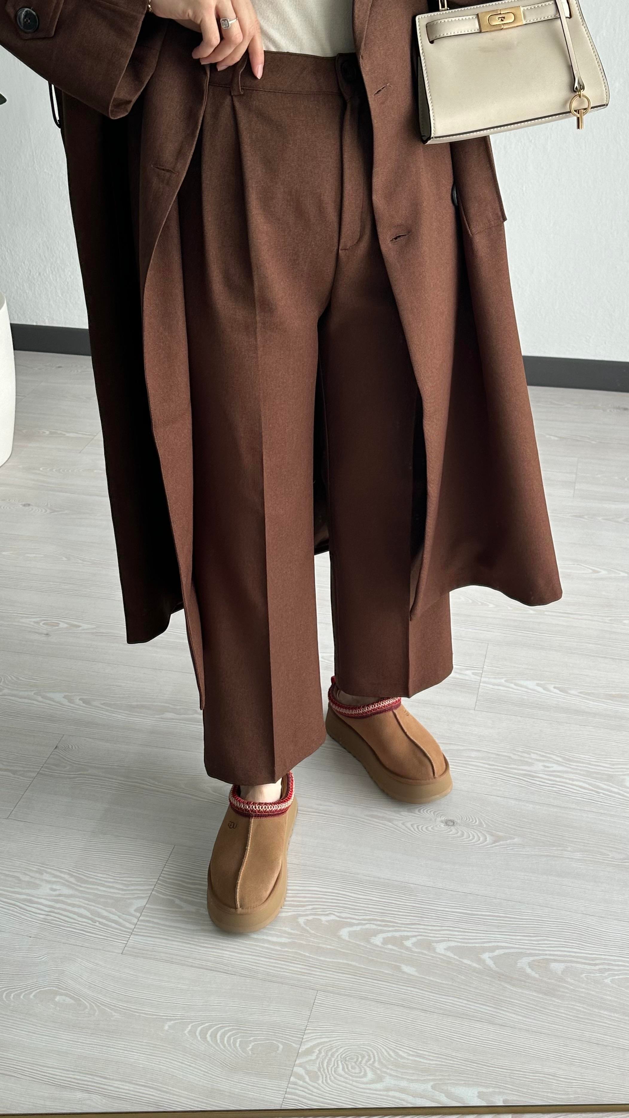 Double Pantolon Kahve