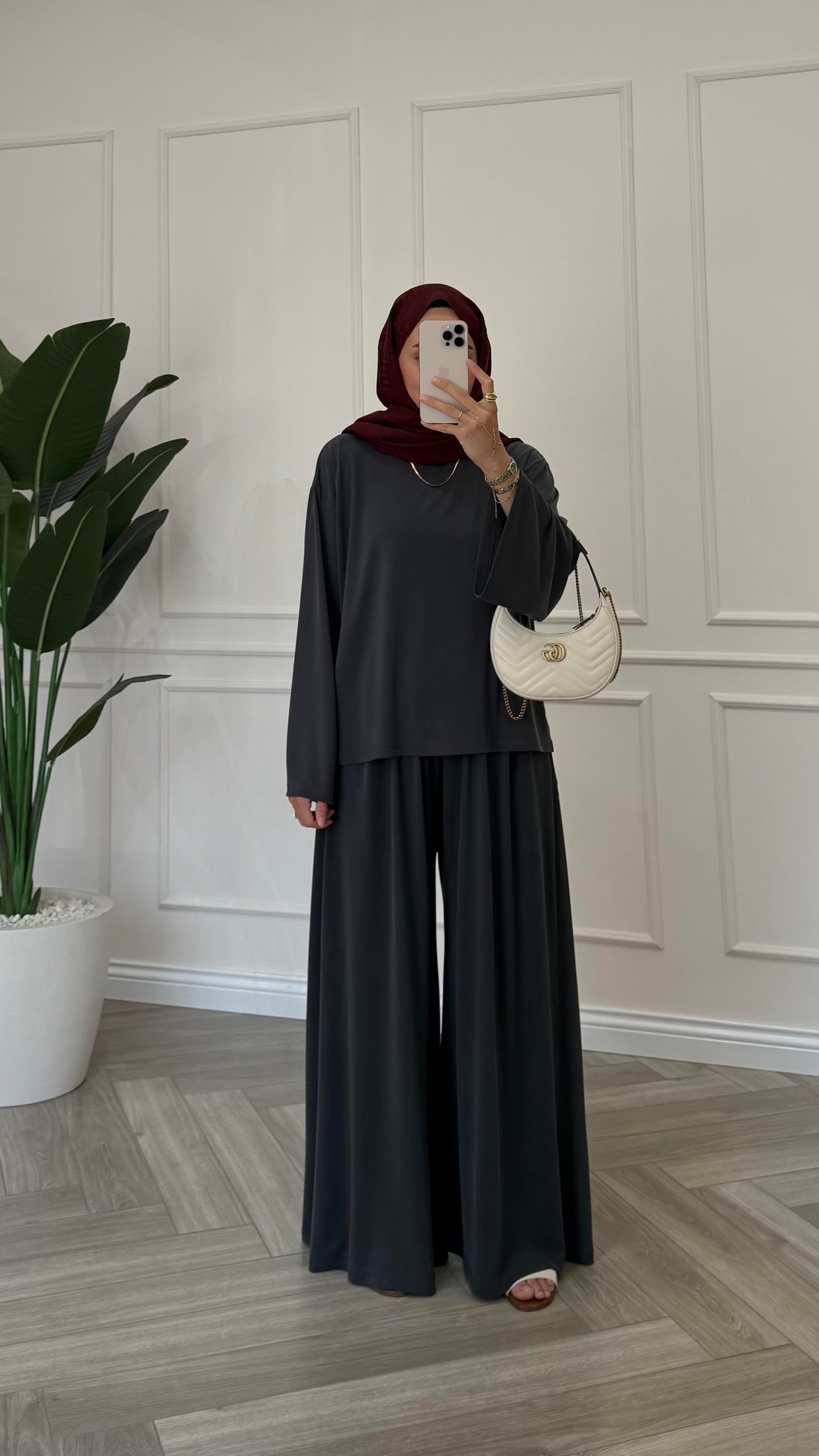 Rahat Kesim Oysho Takım Antrasit