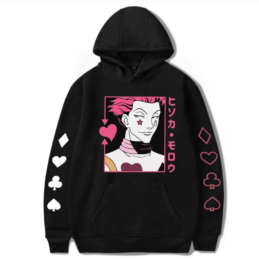 Anime Hunter X Hunter Hisoka Hoodies Moda Erkek Kadın Sweatshirt Rahat Kapşonlu Harajuku Yeni Spor Hoodie