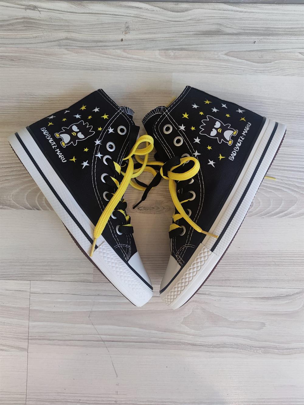 Bad Badtz Maru Baskılı Siyah Bilekli Unisex Spor Ayakkabı Sneaker
