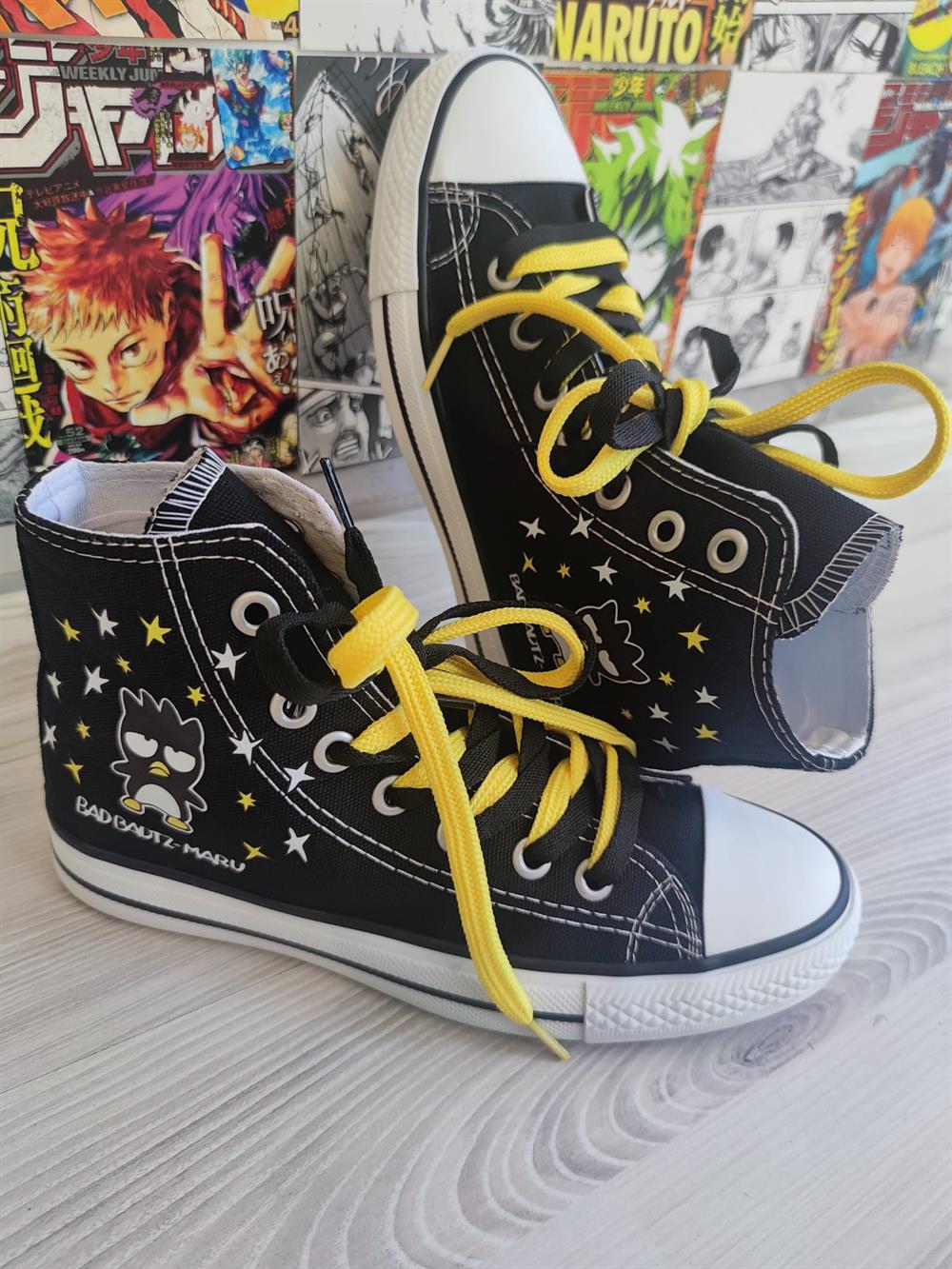 Bad Badtz Maru Baskılı Siyah Bilekli Unisex Spor Ayakkabı Sneaker