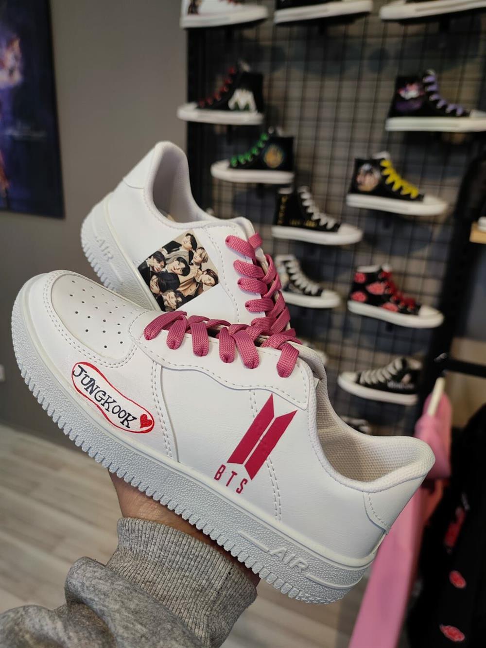 Bts Karakterli Beyaz Air Model Sneaker