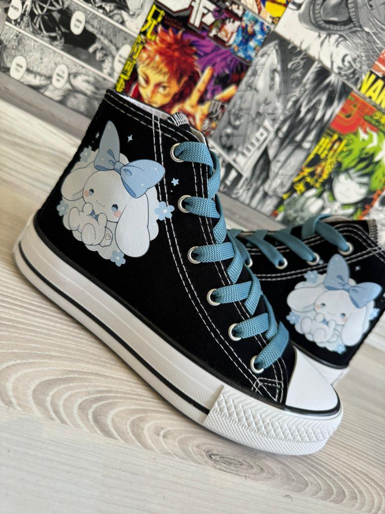 Cinnamoroll Yeni(AZD) Baskılı Siyah Bilekli Spor Ayakkabı Sneakers