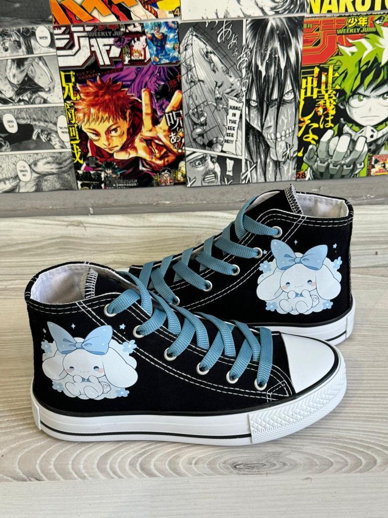 Cinnamoroll Yeni(AZD) Baskılı Siyah Bilekli Spor Ayakkabı Sneakers