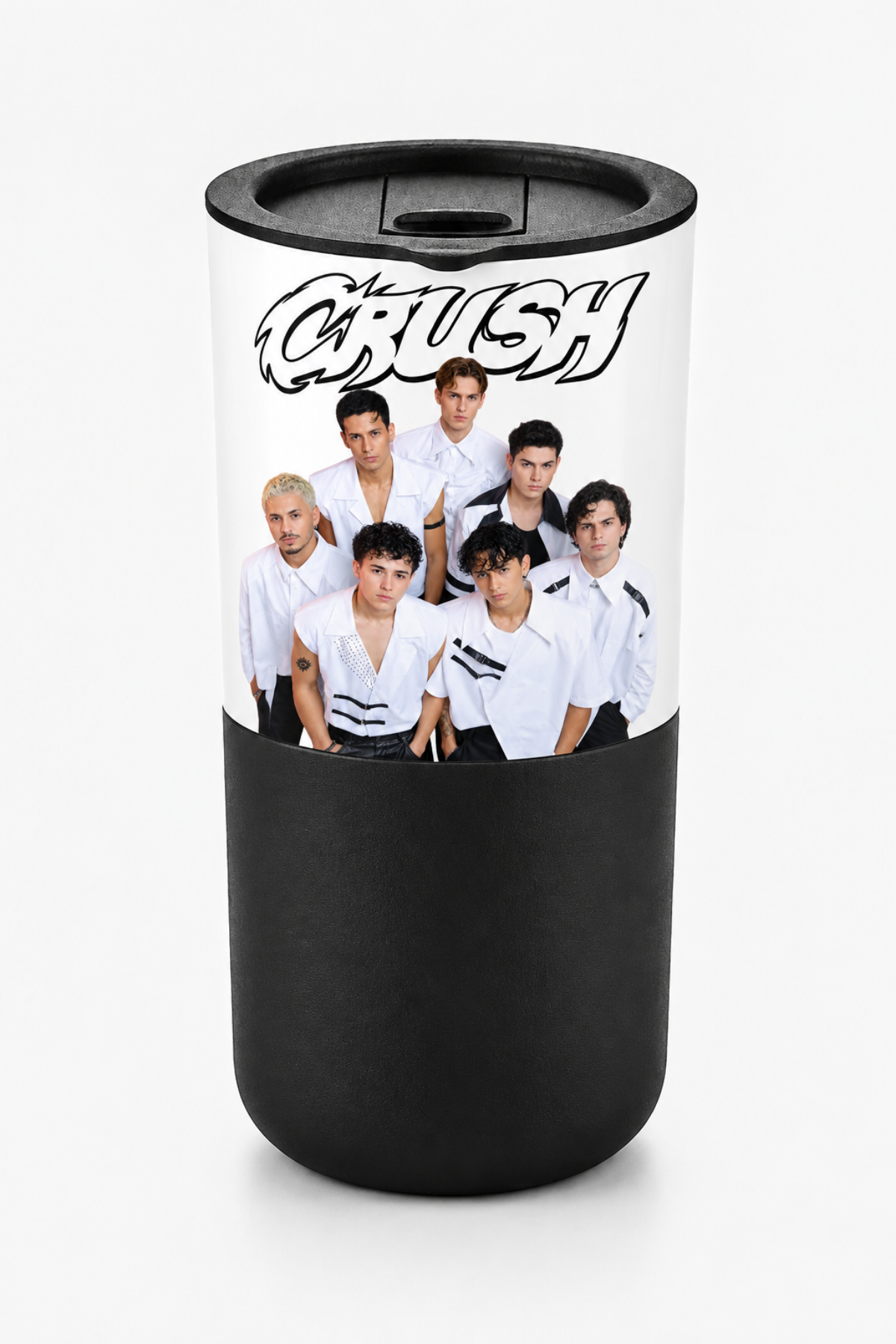 Crush Baskılı Silikon Tutmaçlı 500 ML Kapaklı Seramik Kahve Bardağı 