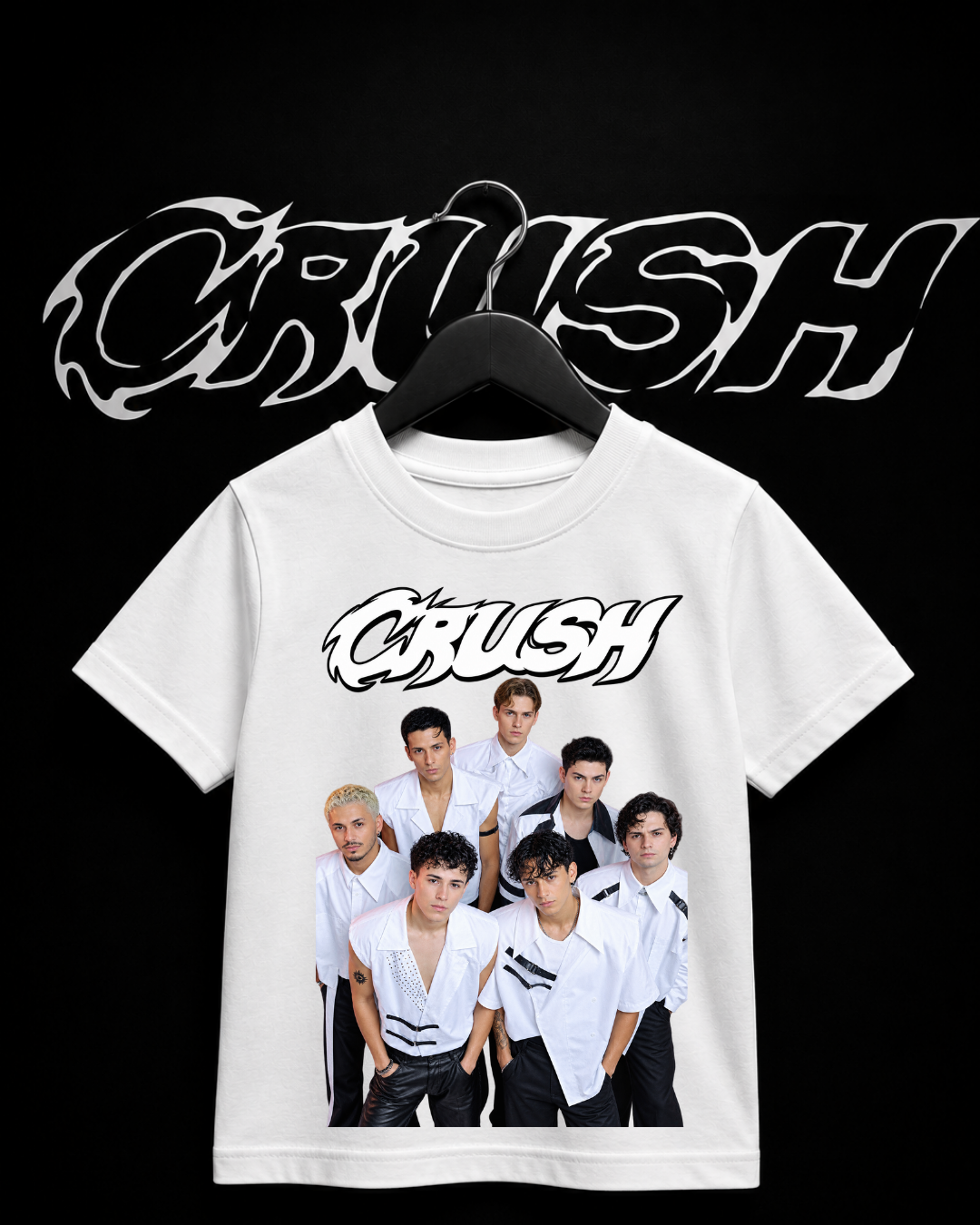 Crush(11)Baskılı Beyaz Tİşört Tshirt 