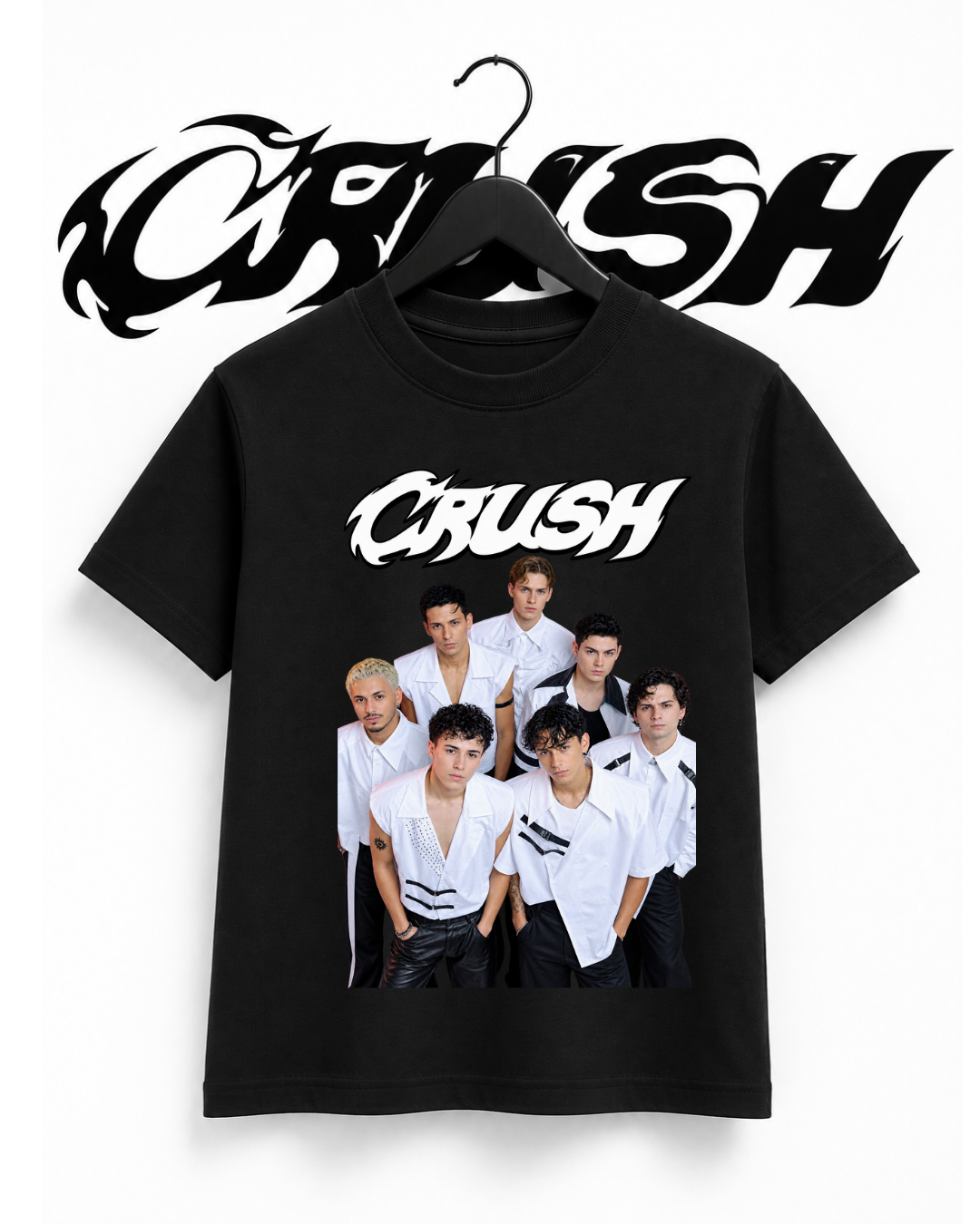 Crush(11)Baskılı Siyah Tİşört Tshirt 
